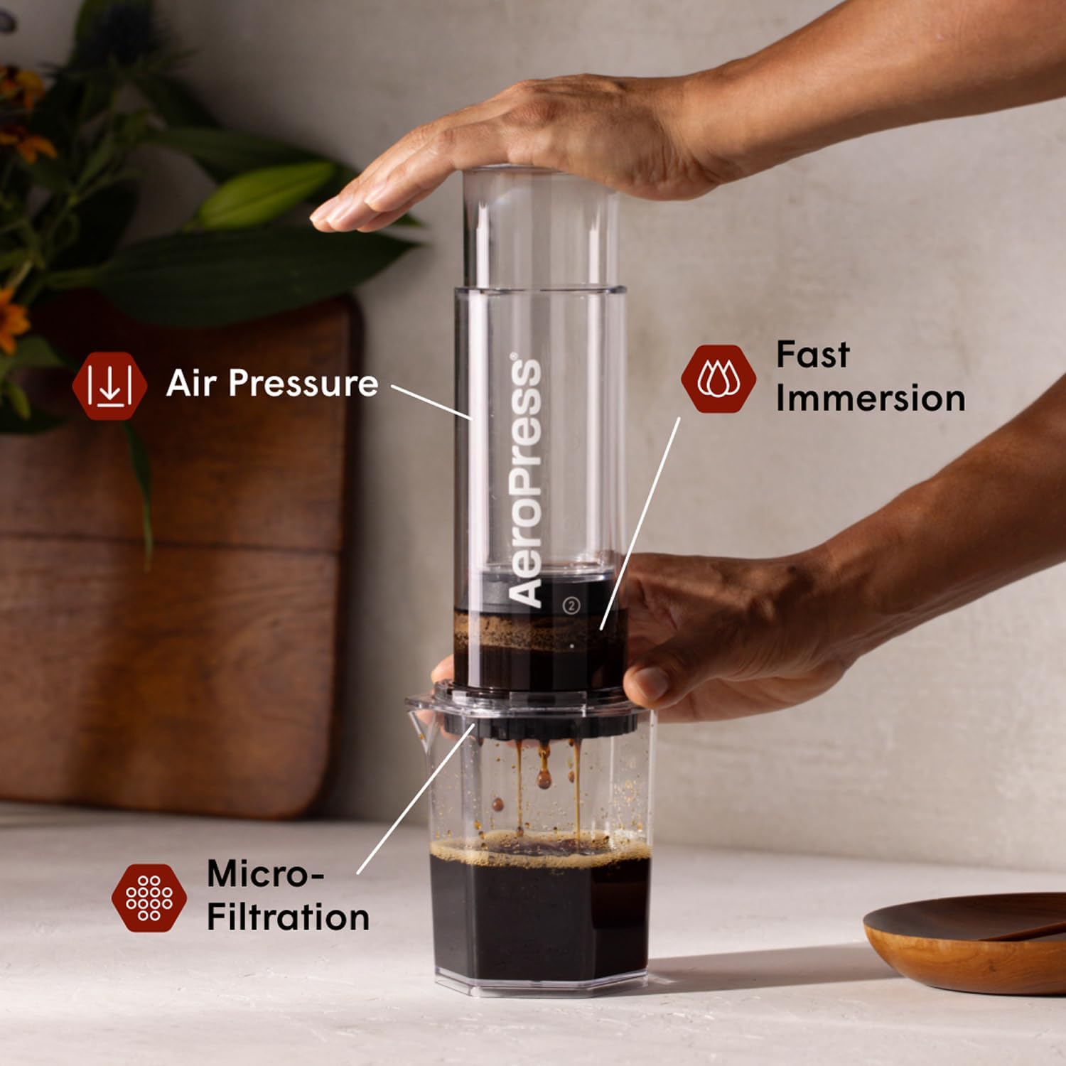 Aeropress Clear XL Pressa da Caffè 3 in 1 - immagine 2