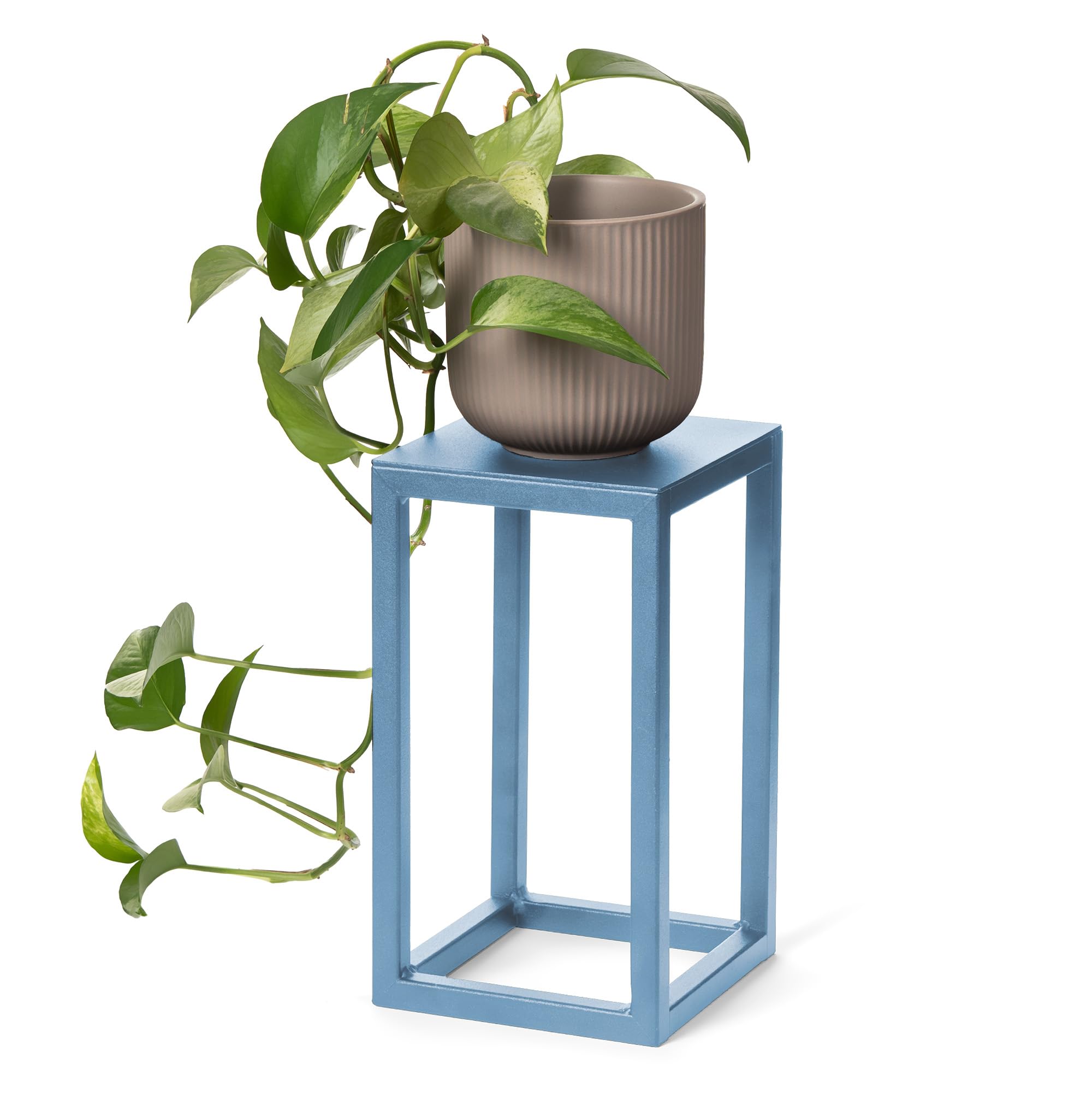 Lamo Manufaktur Portafiori Metallo Blu 28cm