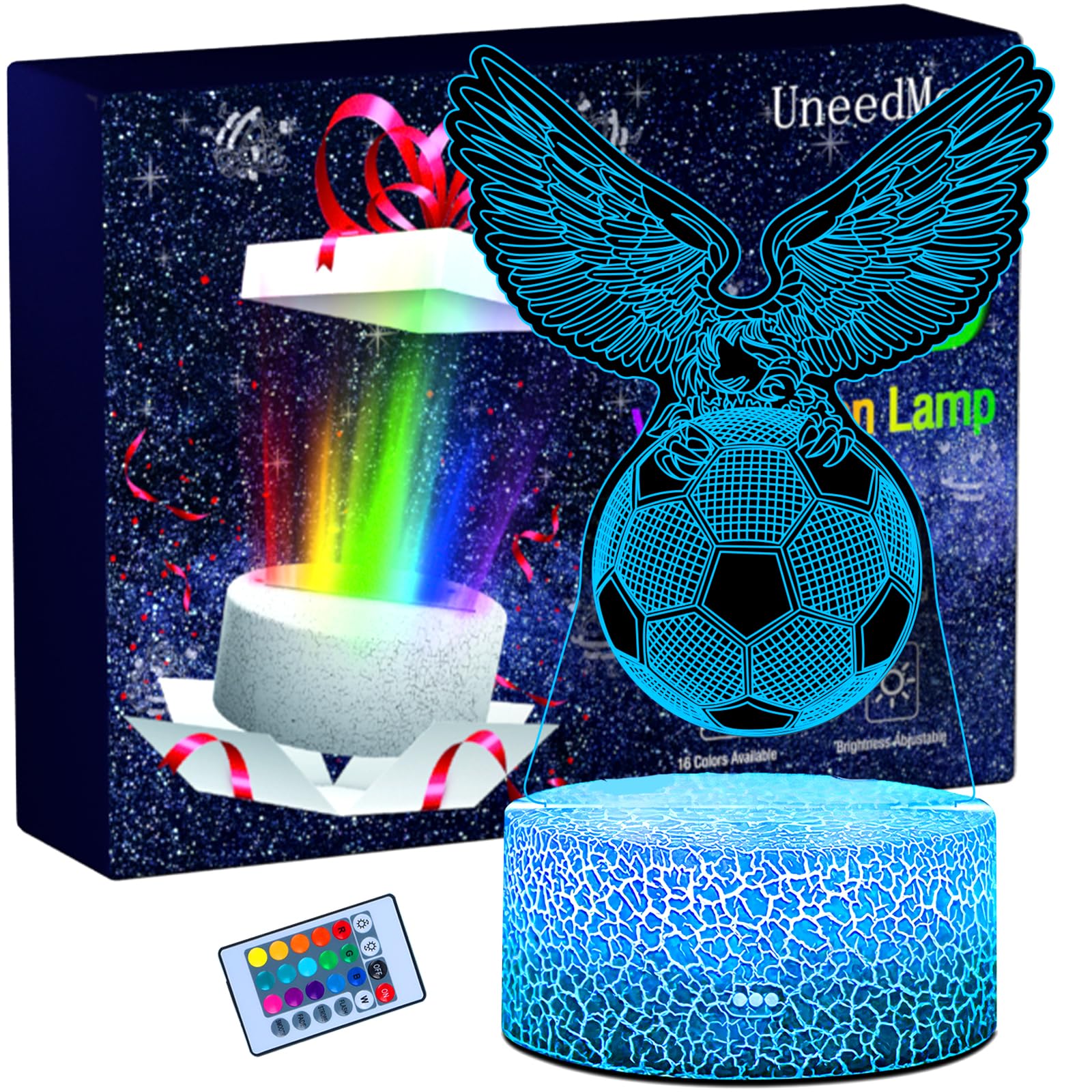 UneedMe Lampada Illusione 3D Pallone da Calcio