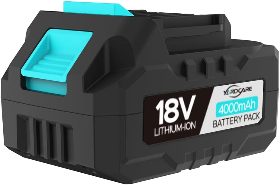 Yardcare Batteria Ioni di Litio 18V 4,0Ah Nero/Blu - immagine 1