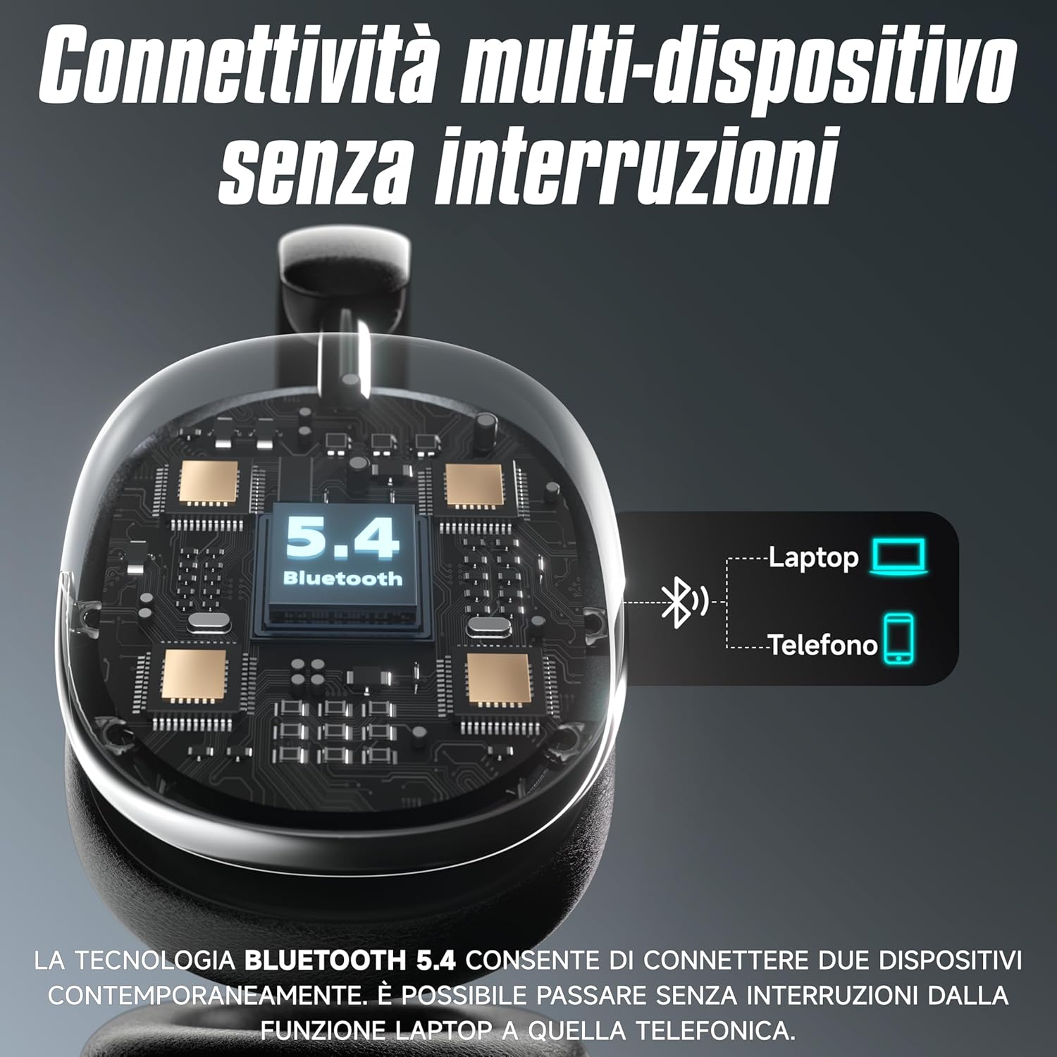 Cuffie Over-Ear Wireless Freepods 120H, Nero - immagine 5