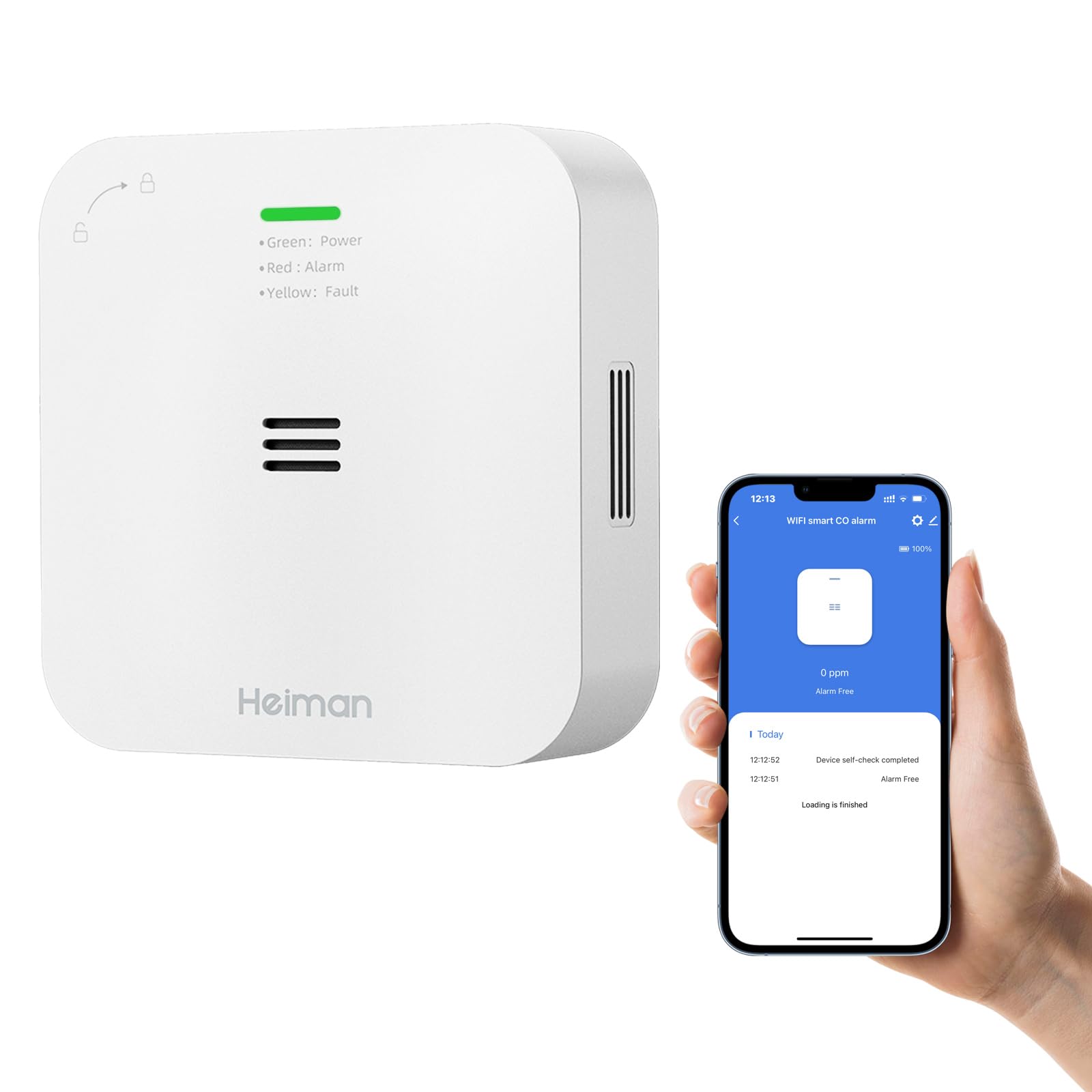 Heiman Rilevatore Monossido di Carbonio Wi-Fi | Velz