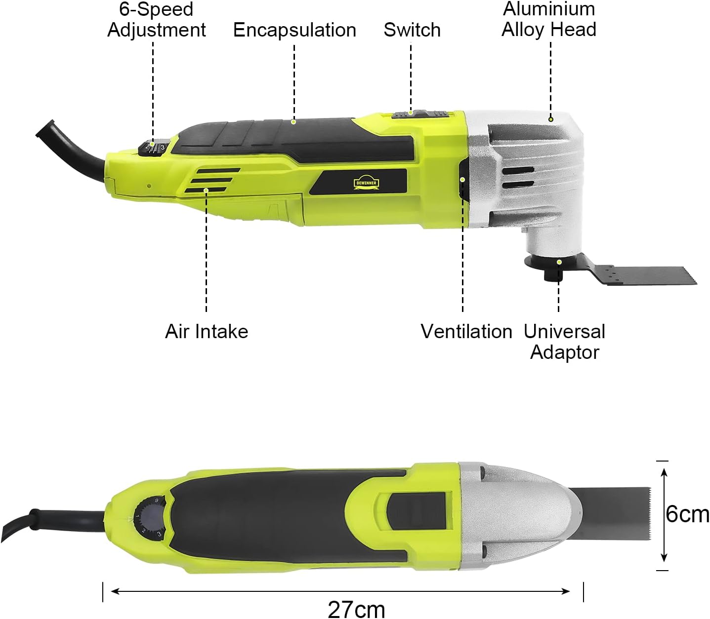 DEWINNER Utensile Multifunzione Oscillante 300W - immagine 8