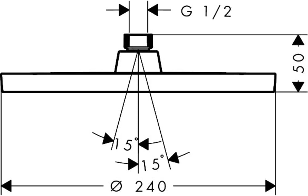 Hansgrohe Activera S 28057670 - Soffione Doccia 240mm - immagine 6
