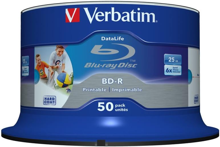 Verbatim BD-R Blu Ray 25GB PRINTABLE - 50 Pezzi - immagine 2