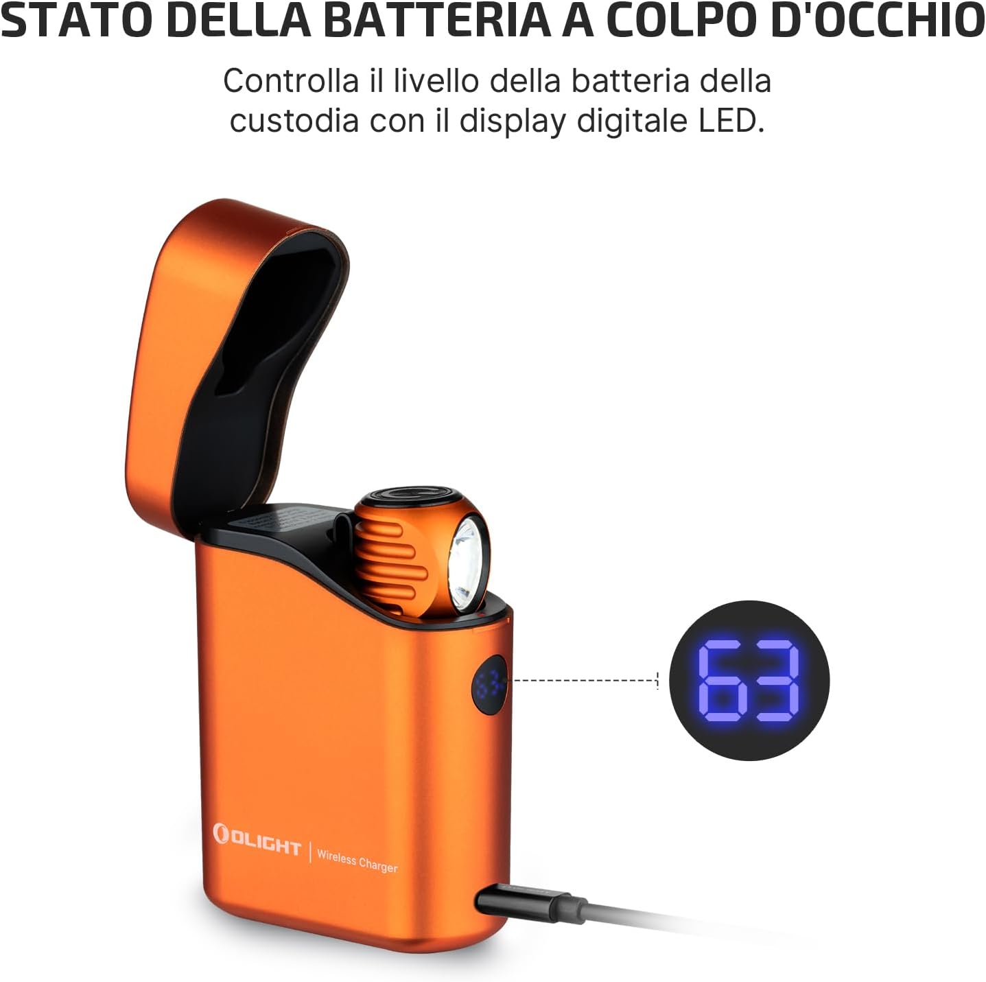 OLIGHT Perun 3 Mini Kit Lampada Frontale 1250 Lumen, Torcia Ricaricabile con Powerbank 5000mAh Portata 155m IPX8 5 Modalità Luce Ideale per Outdoor Trekking e Lavoro (Arancione) - immagine 4