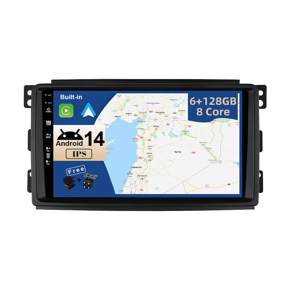 JOYX Autoradio Android 14 IPS per Benz Smart fortwo 451