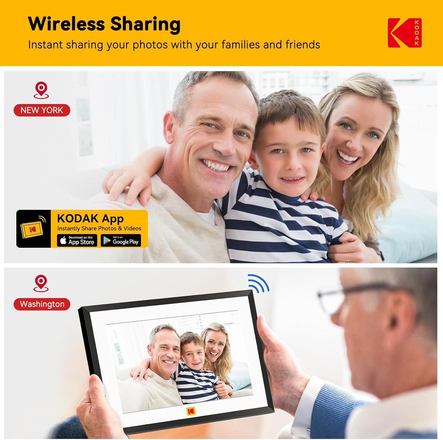 Kodak Cornice Digitale WiFi 10 Pollici con Batteria 4000 mAh - immagine 3
