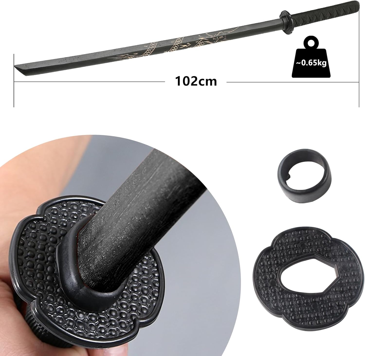 Katana Spada in Legno - Bokken Kendo Allenamento - immagine 2