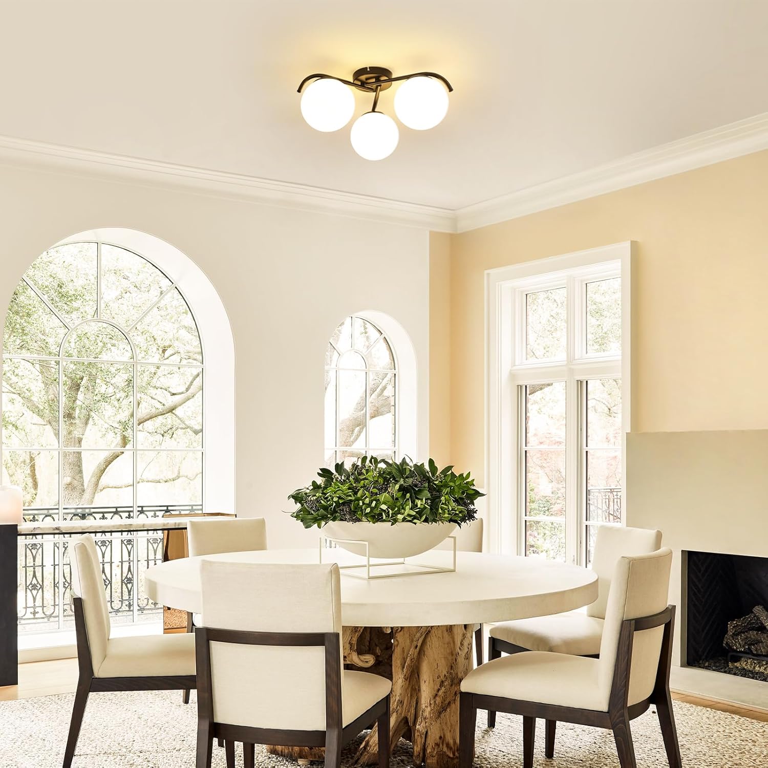 Lampada da Soffitto E27 Moderna a 3 Luci, Nero - immagine 6