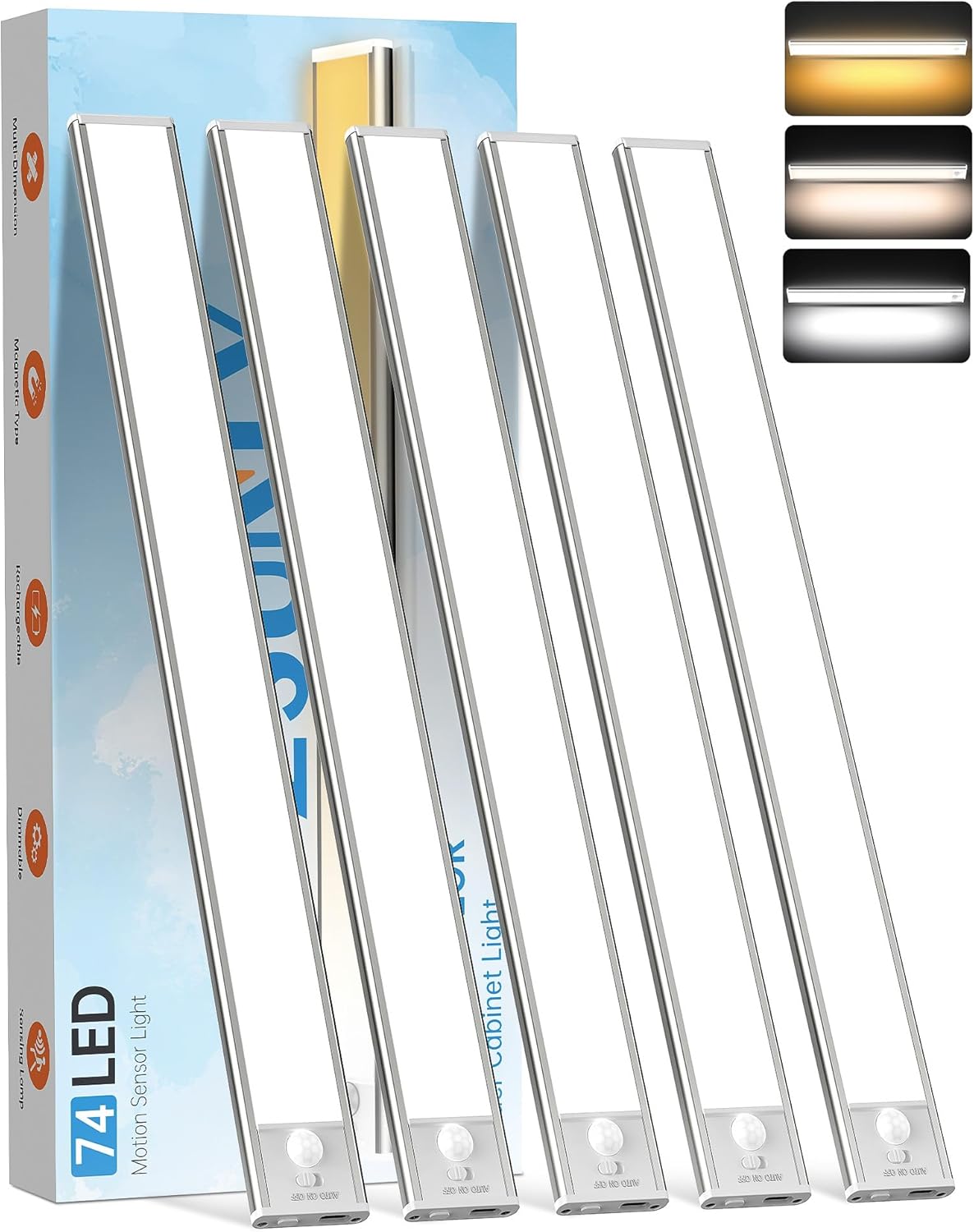 Pzsunly Led Sottopensile Cucina 5 Pezzi 40cm - immagine 1