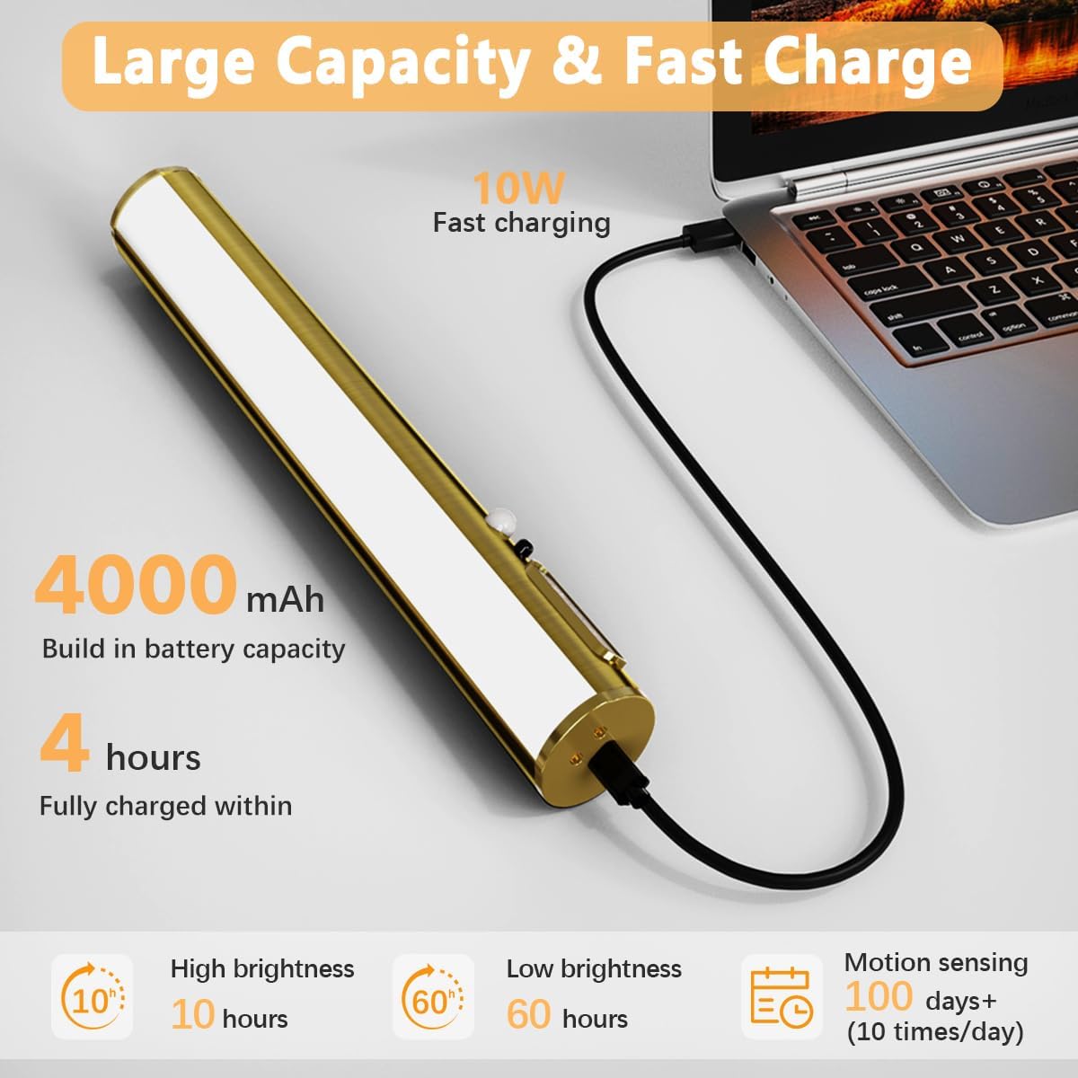 Lampada da Parete Ricaricabile con Sensore di Movimento - immagine 3