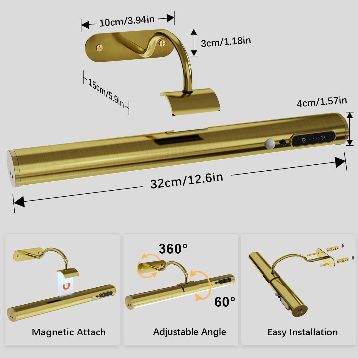 Lampada da Parete Ricaricabile con Sensore di Movimento - immagine 5