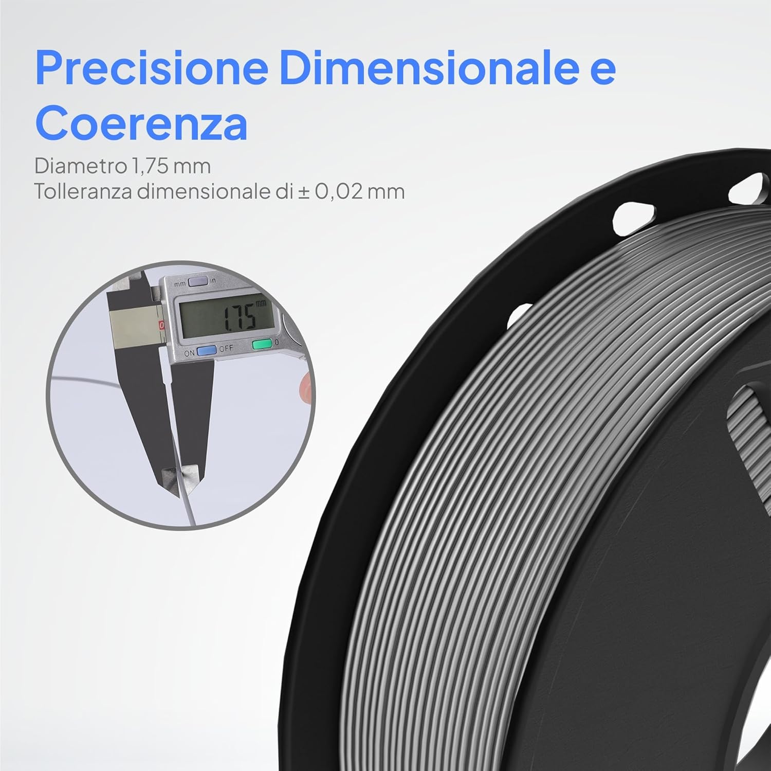 Elegoo Filamento PLA 1.75mm Multicolore - 8x250g - immagine 3