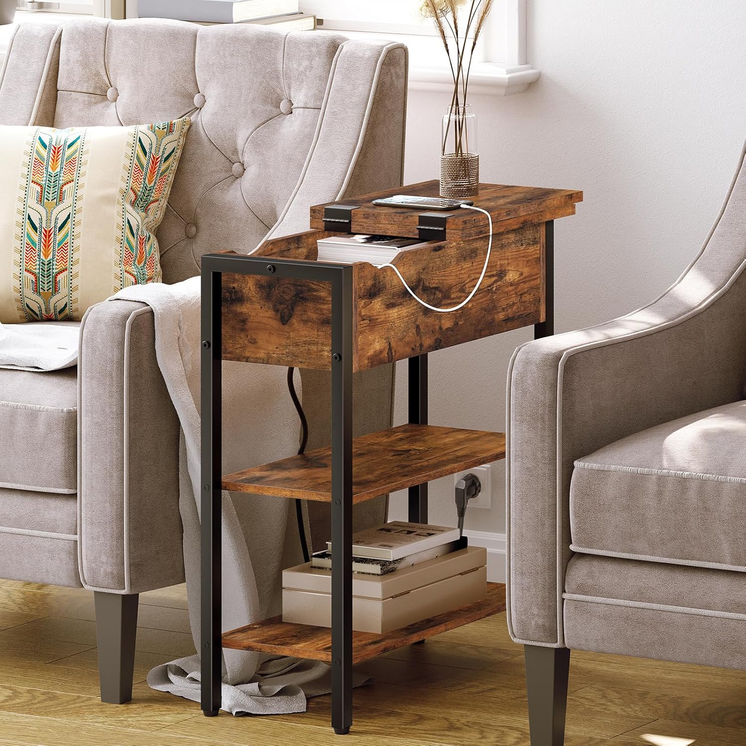 Hoobro Tavolino da Divano con Piano a Ribalta - immagine 6