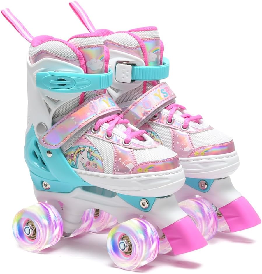 Olyspm Pattini a Rotelle Bambina 4 Ruote Lampeggianti - immagine 1