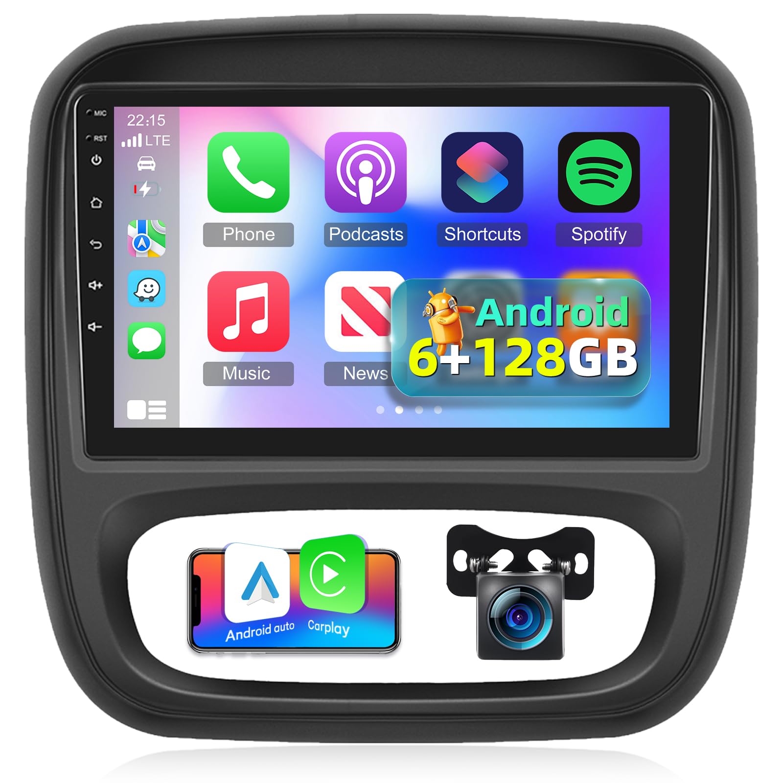 Nhopeew Autoradio Android per Renault Trafic/Opel Vivaro