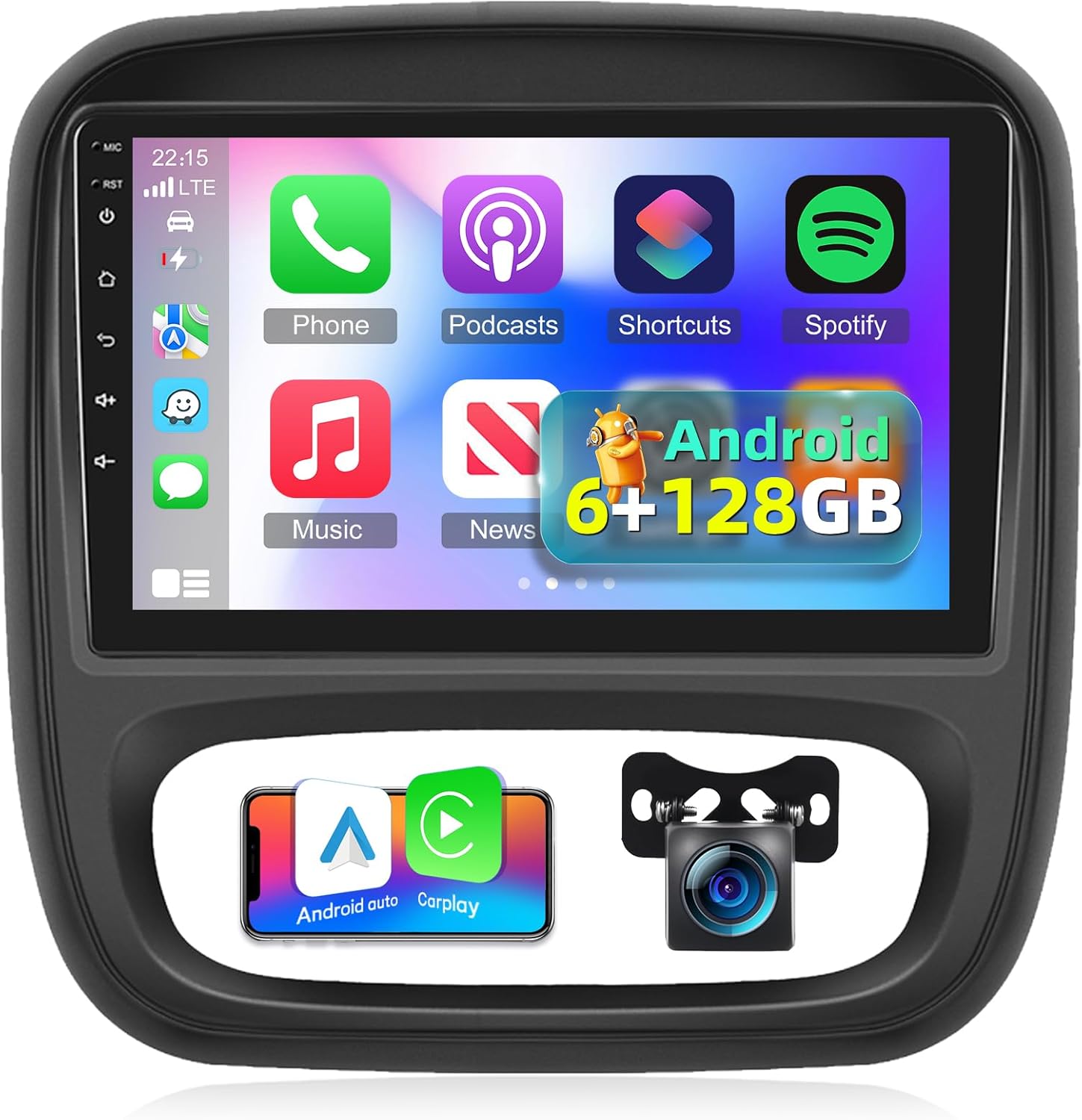 Nhopeew Autoradio Android per Renault Trafic/Opel Vivaro - immagine 1