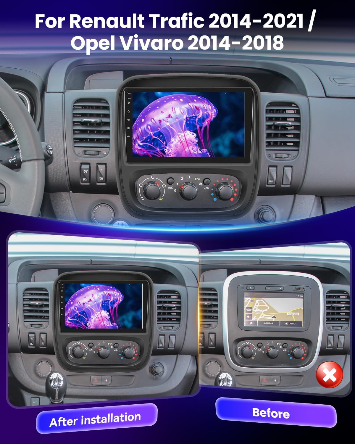 Nhopeew Autoradio Android per Renault Trafic/Opel Vivaro - immagine 5