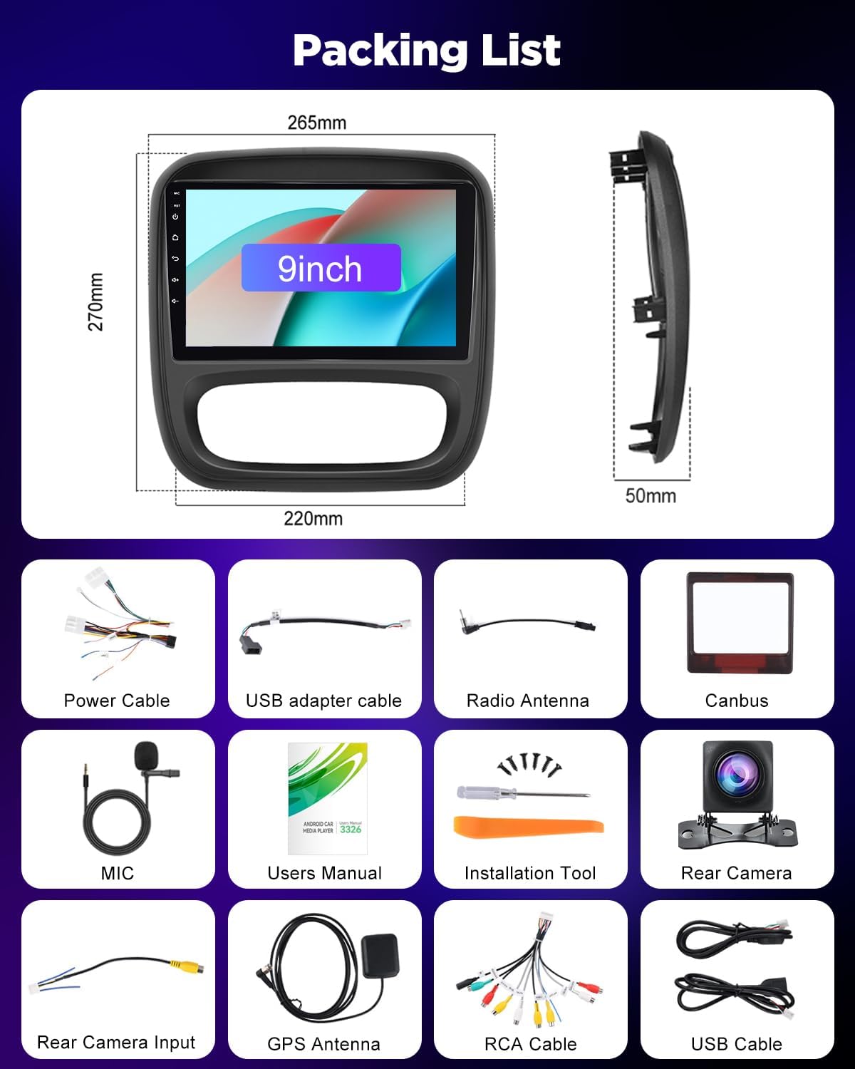 Nhopeew Autoradio Android per Renault Trafic/Opel Vivaro - immagine 7