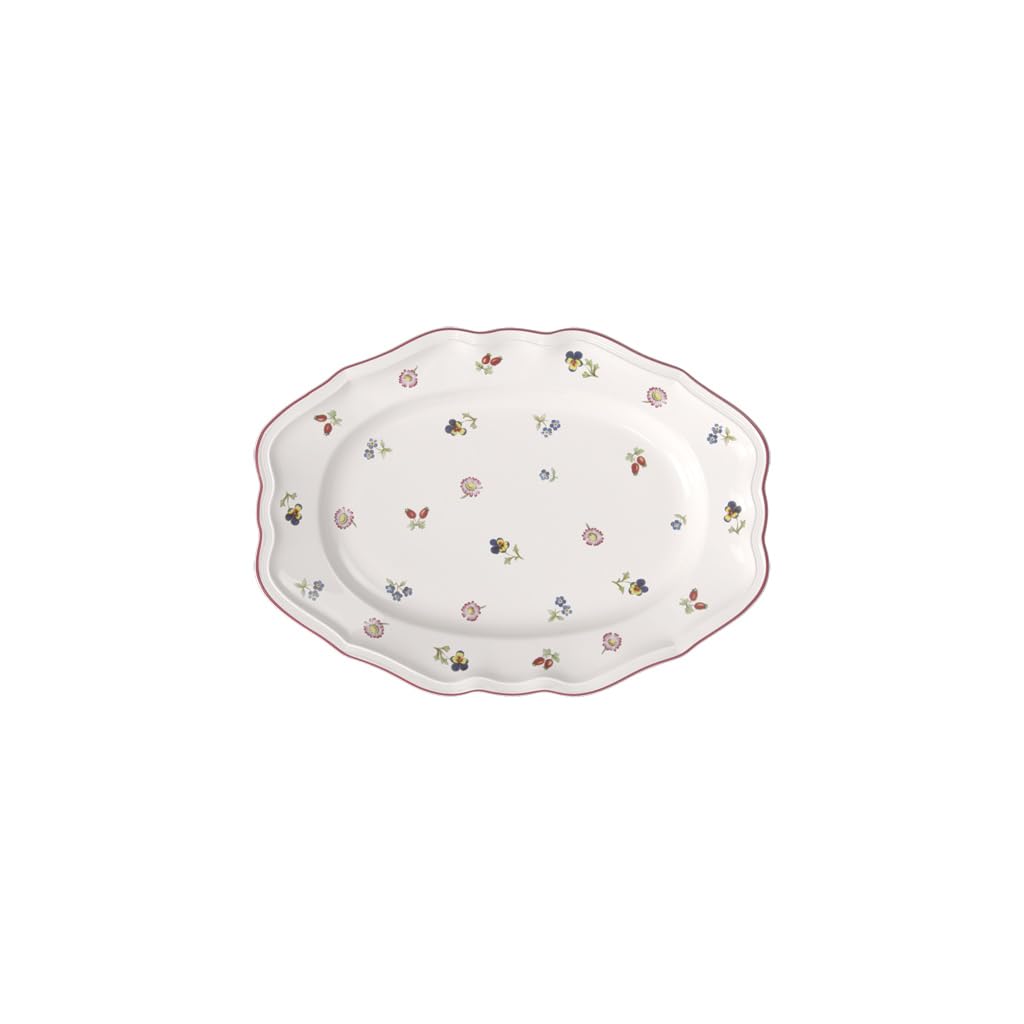Villeroy & Boch Petite Fleur Piatto Ovale, Porcellana, 37 cm