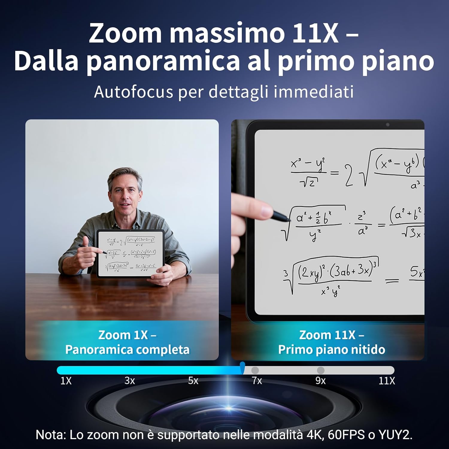 Emeet Webcam 4K con Doppia Fotocamera e Zoom 11X - immagine 4