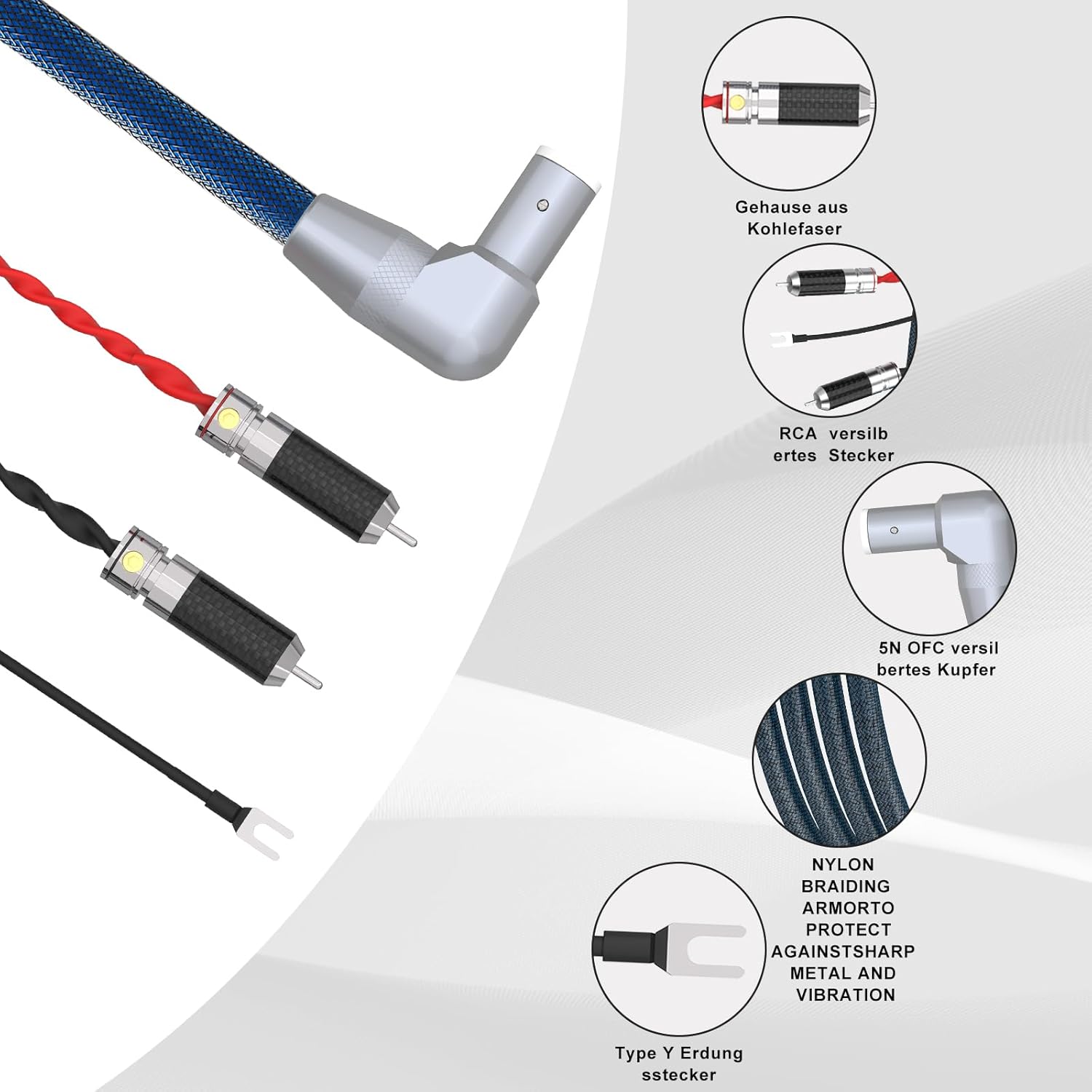 Monosaudio Cavo Giradischi High End 1m OFC - immagine 7