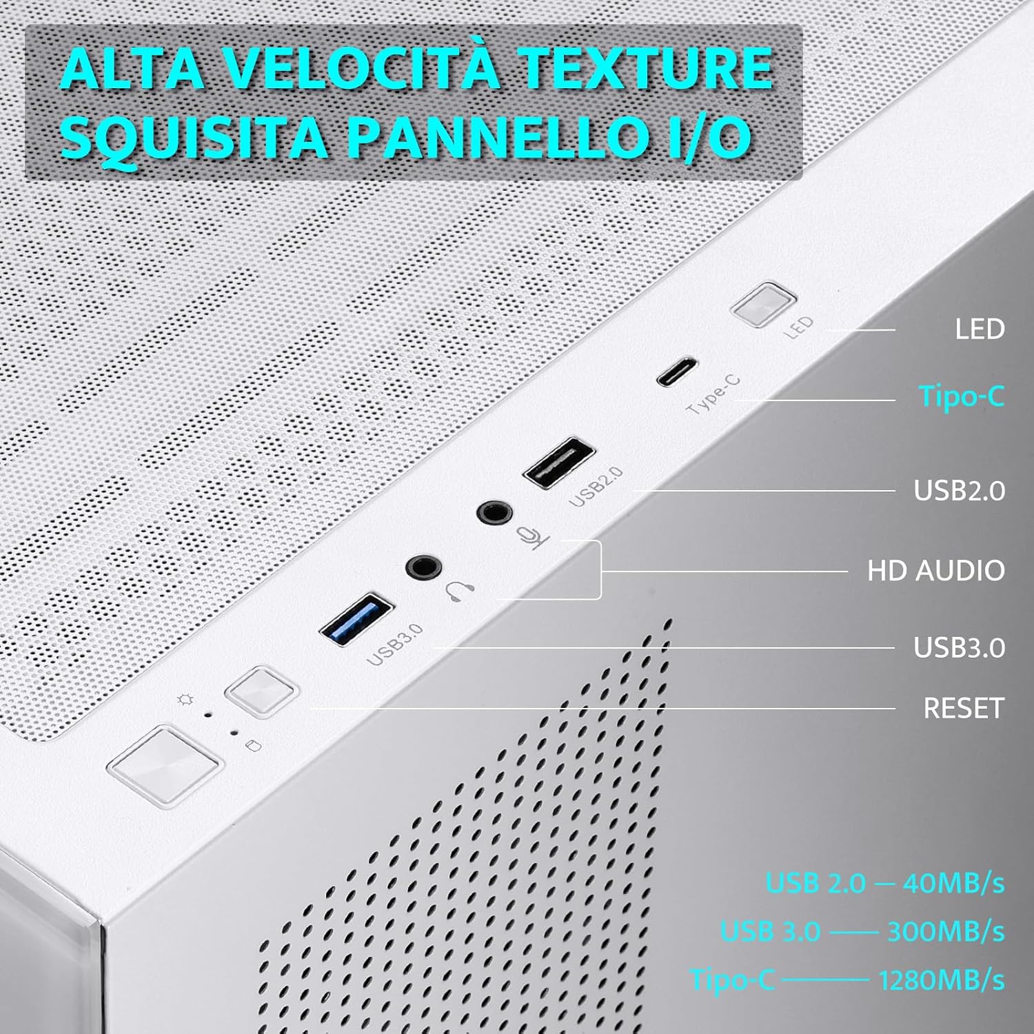 Darkflash DS900 - Case PC Mid-tower ATX, Bianco - immagine 5