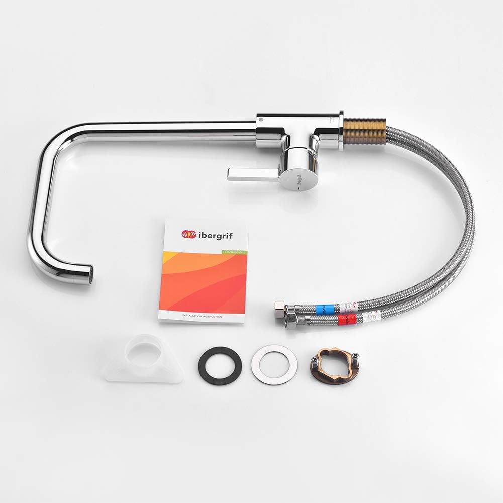 Ibergrif Rubinetto Cucina Monocomando, Cromo - immagine 7