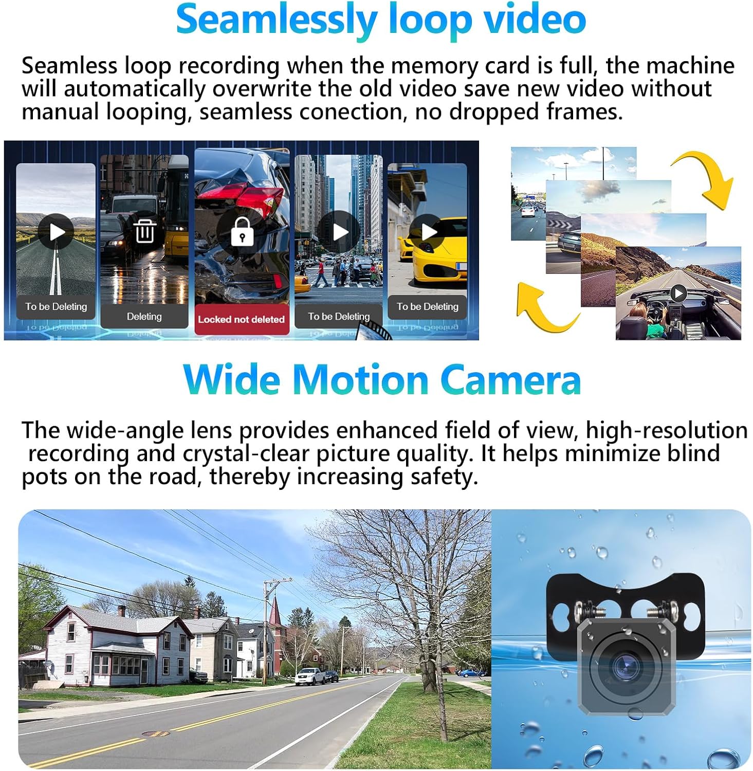 Podofo Specchio Telecamera Auto 11,26" IPS Touchscreen - immagine 5