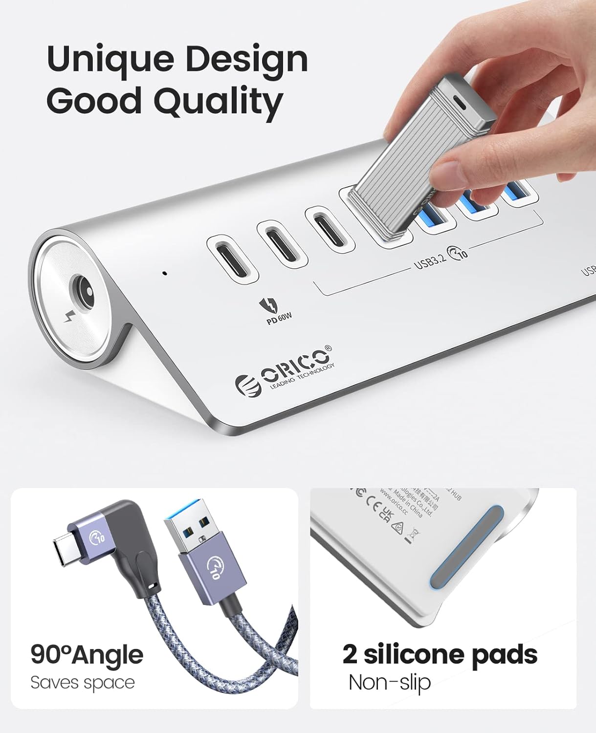 Orico USB C 3.2 Gen 2 Hub a 7 Porte 10 Gbps - immagine 3