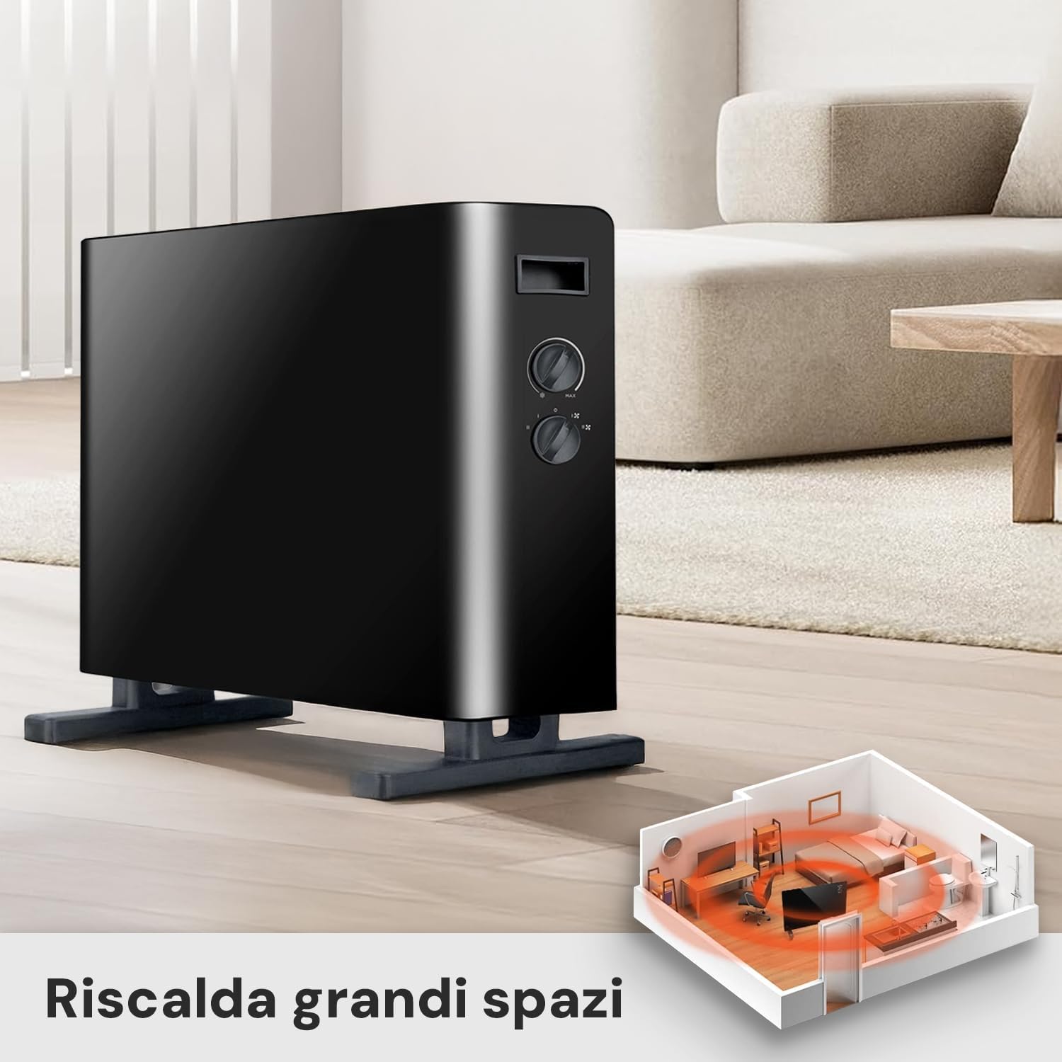 Wintem Termoconvettore Elettrico da Pavimento 2000W - immagine 3