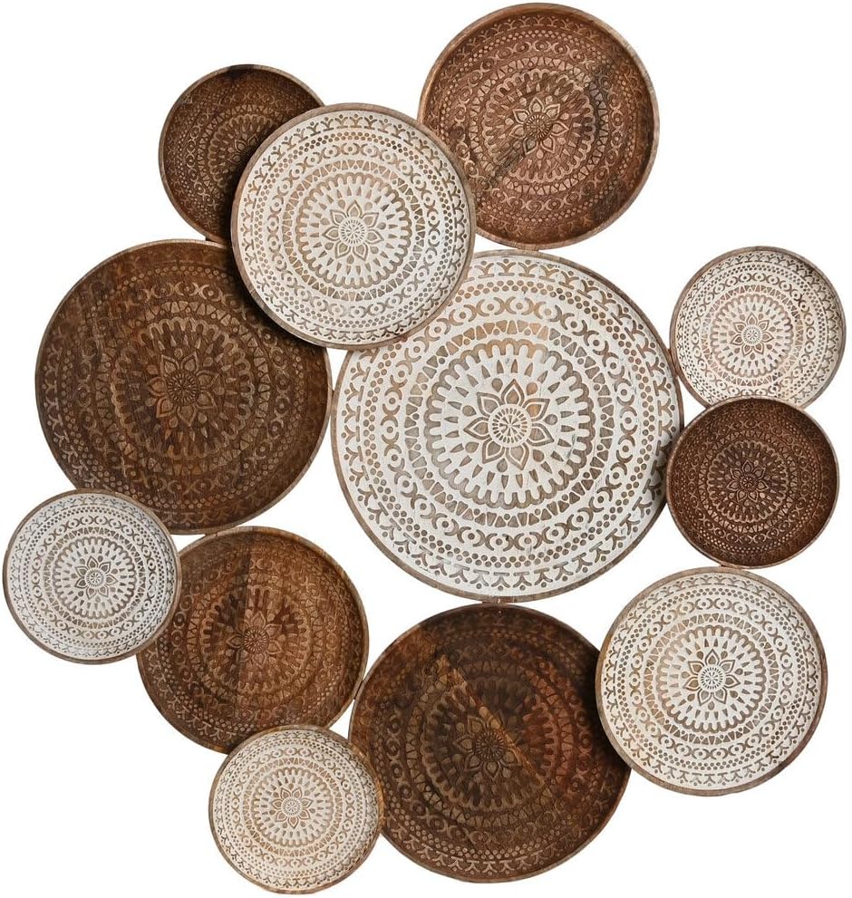 DECORACION PARED MANGO 74X5X76 MANDALAS DESGASTADO - immagine 1