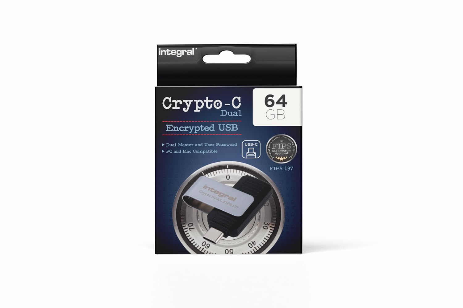 Integral Crypto-C - Chiavetta USB 64 GB FIPS 197