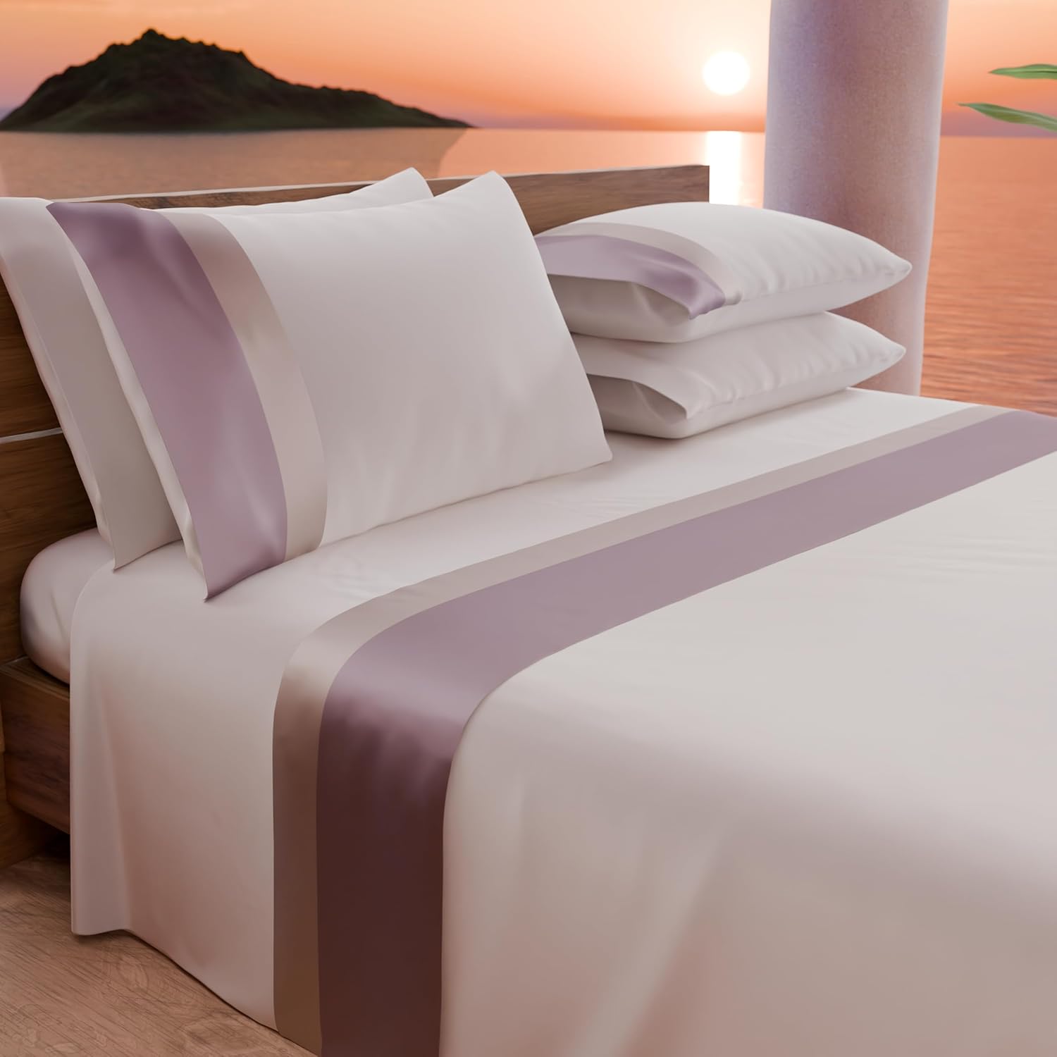 Petti Artigiani Italiani - Set Lenzuola Matrimoniale Cipria