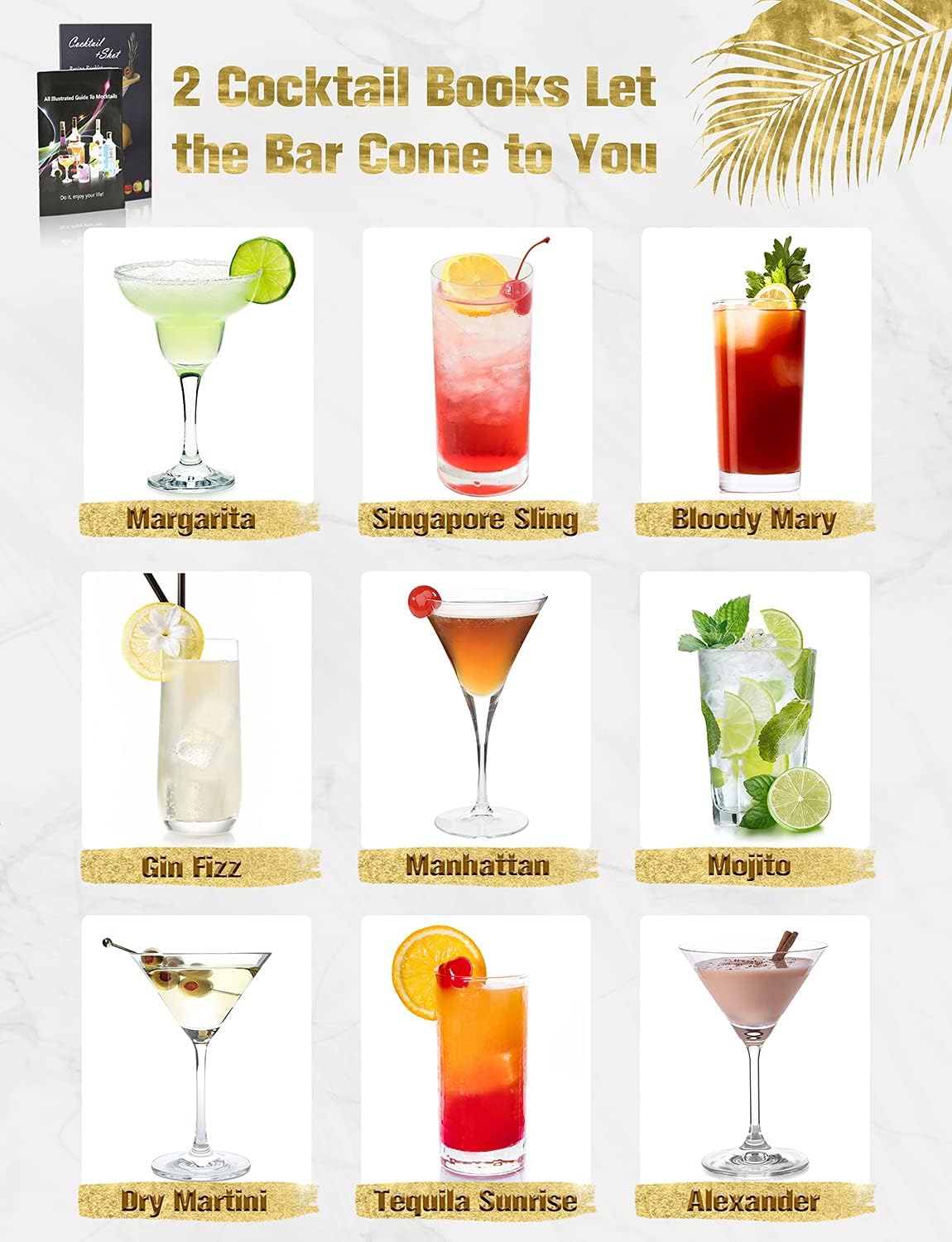 Yissvic Shaker Cocktail Set 22 Pezzi Acciaio Inox 750ml - immagine 12