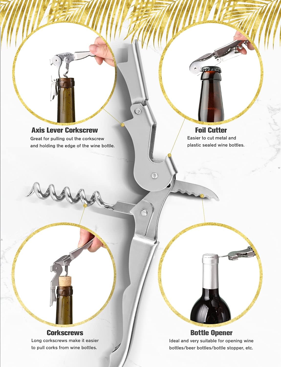 Yissvic Shaker Cocktail Set 22 Pezzi Acciaio Inox 750ml - immagine 5