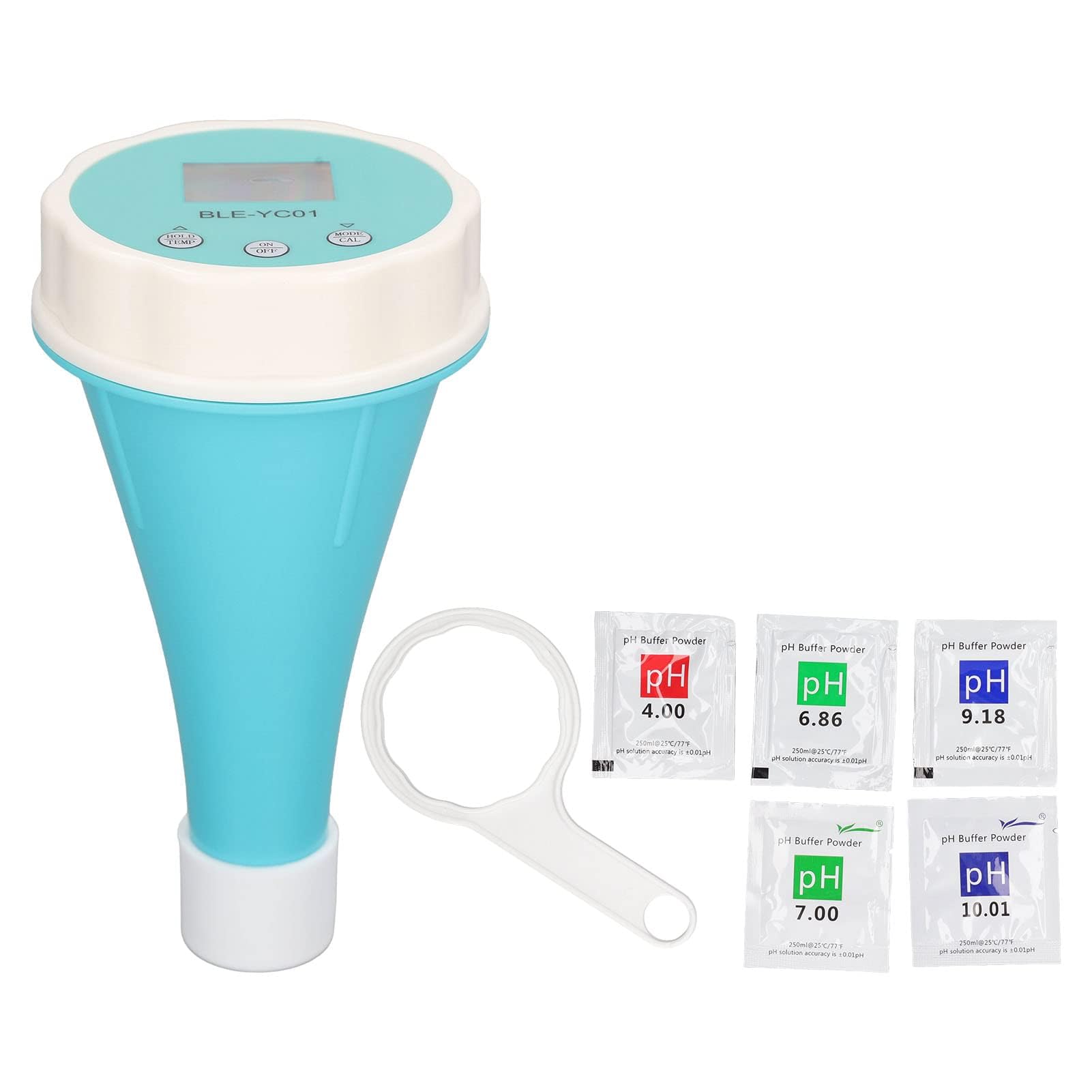 Monitor per Piscina Bluetooth Monitor per Piscina Intelligente Rilevatore 6 in 1 Tester della qualità Dell'acqua per Testare PH TDS EC ORP CL e Temperatura