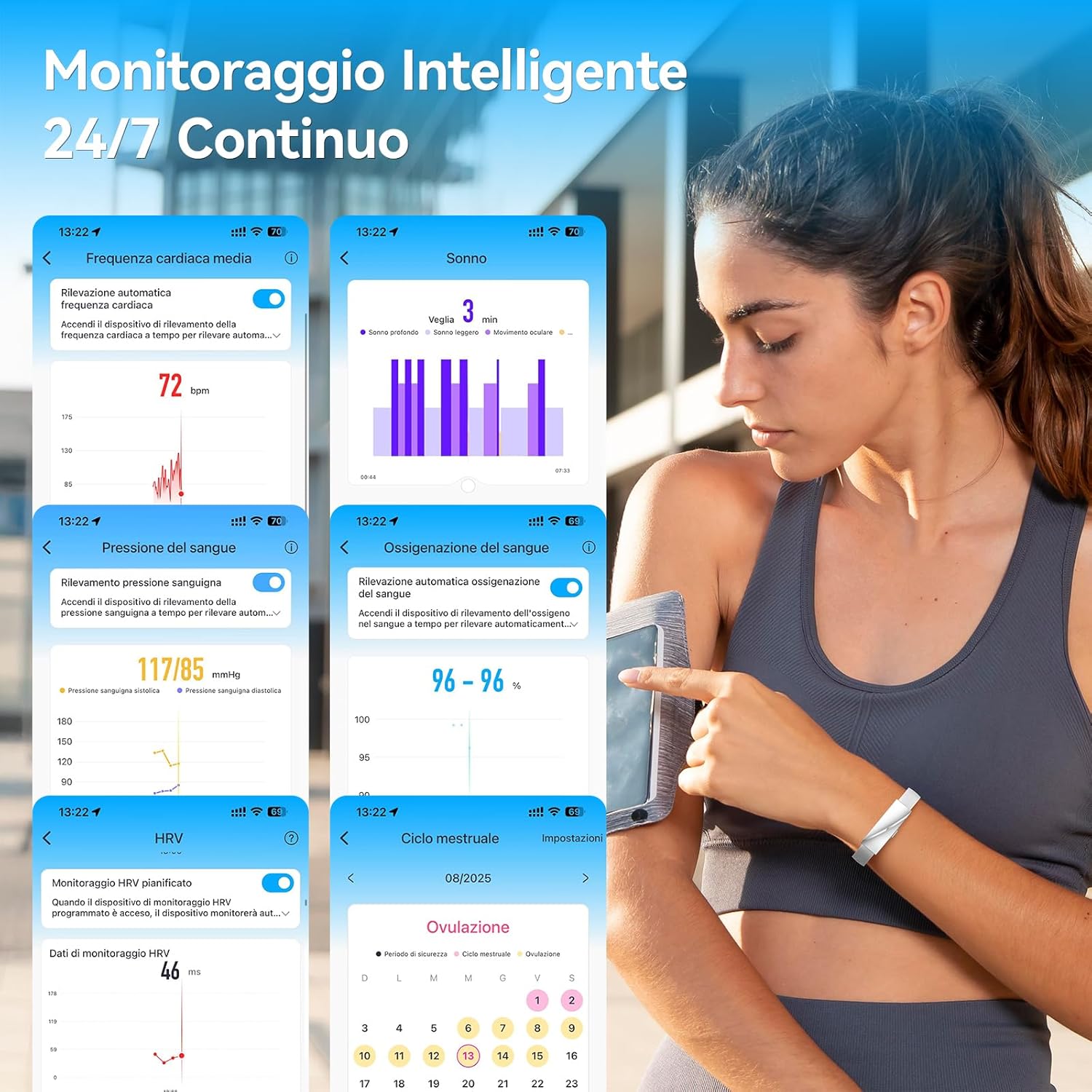 Iso Tech Smart Braccialetto Fitness Band IP68 - immagine 2