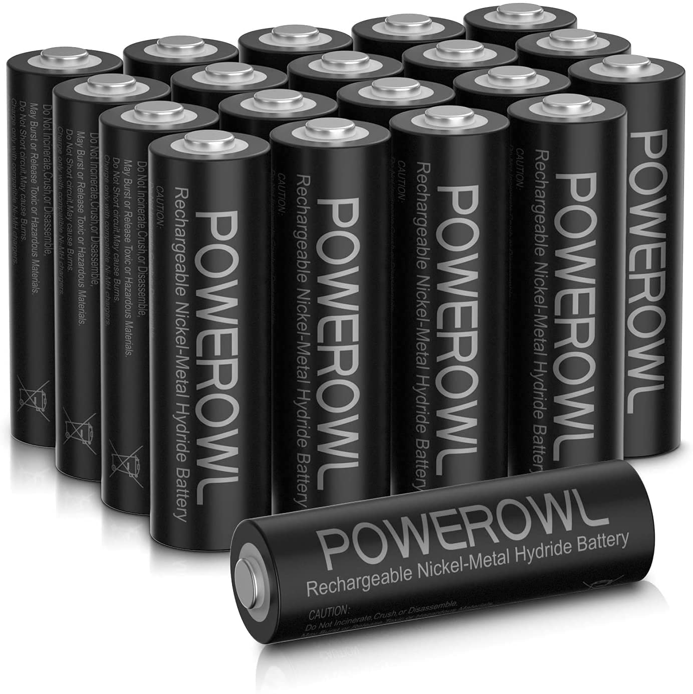 Powerowl 20 Batterie Ricaricabili AA 2800mAh