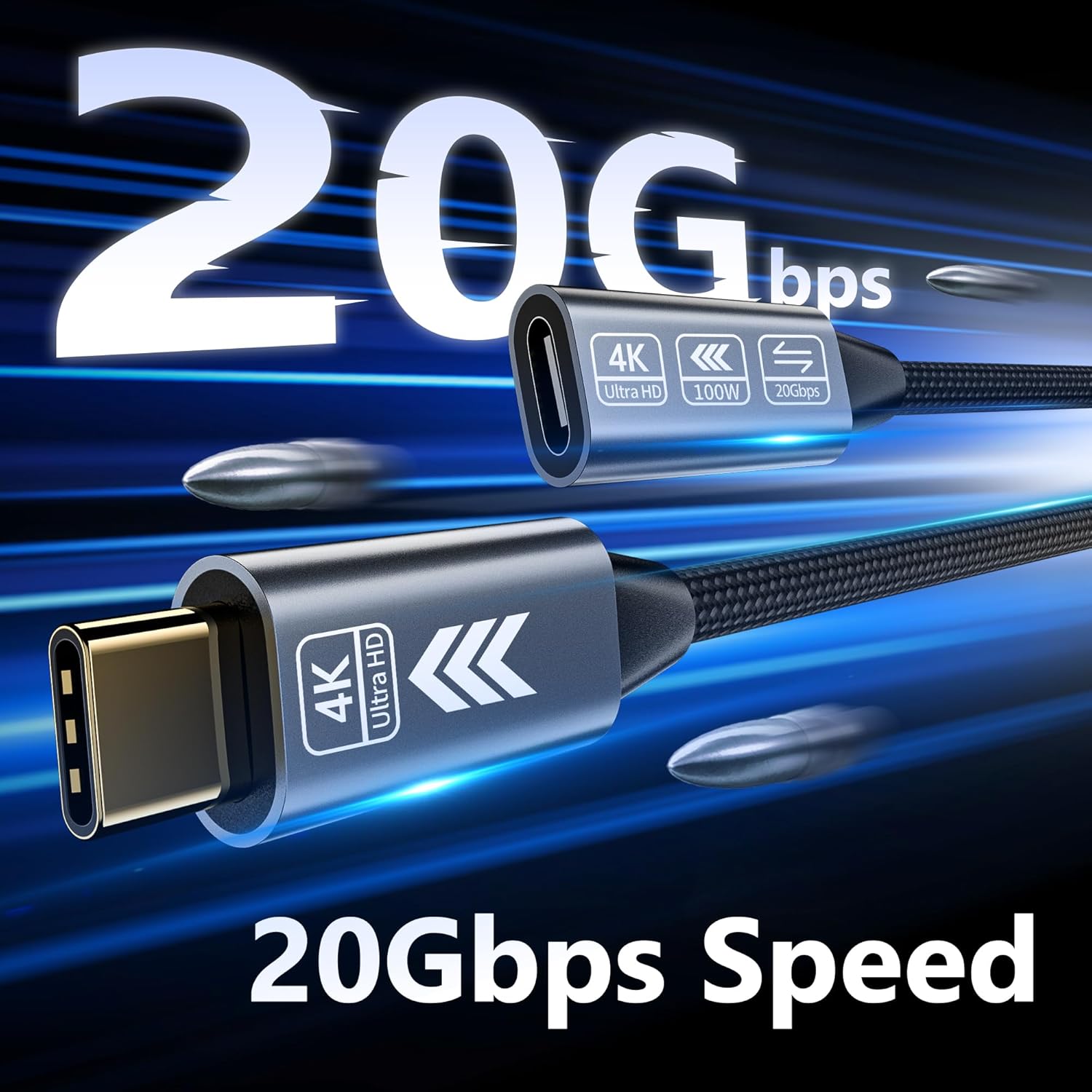 Hotutuki Cavo Prolunga USB C 100W 6M - immagine 2