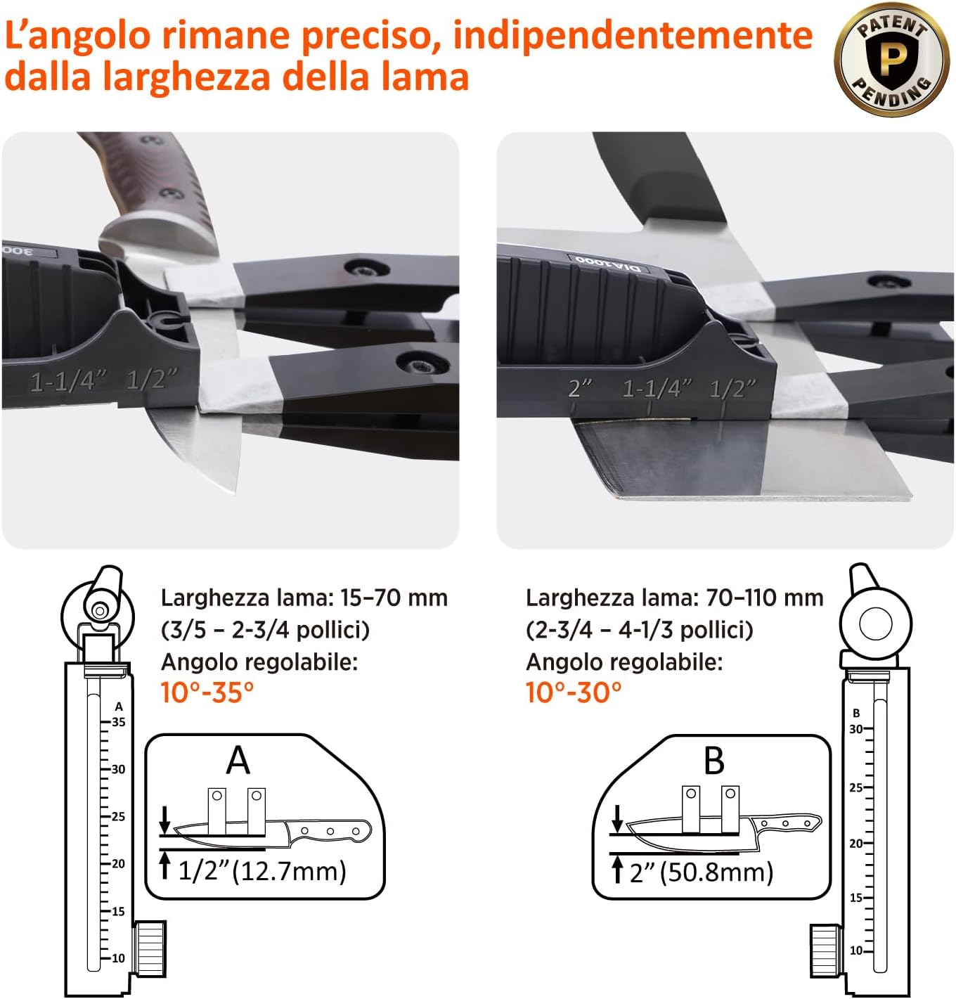 Sharpal 202H Affilacoltelli Professionale Angolo Regolabile - immagine 3