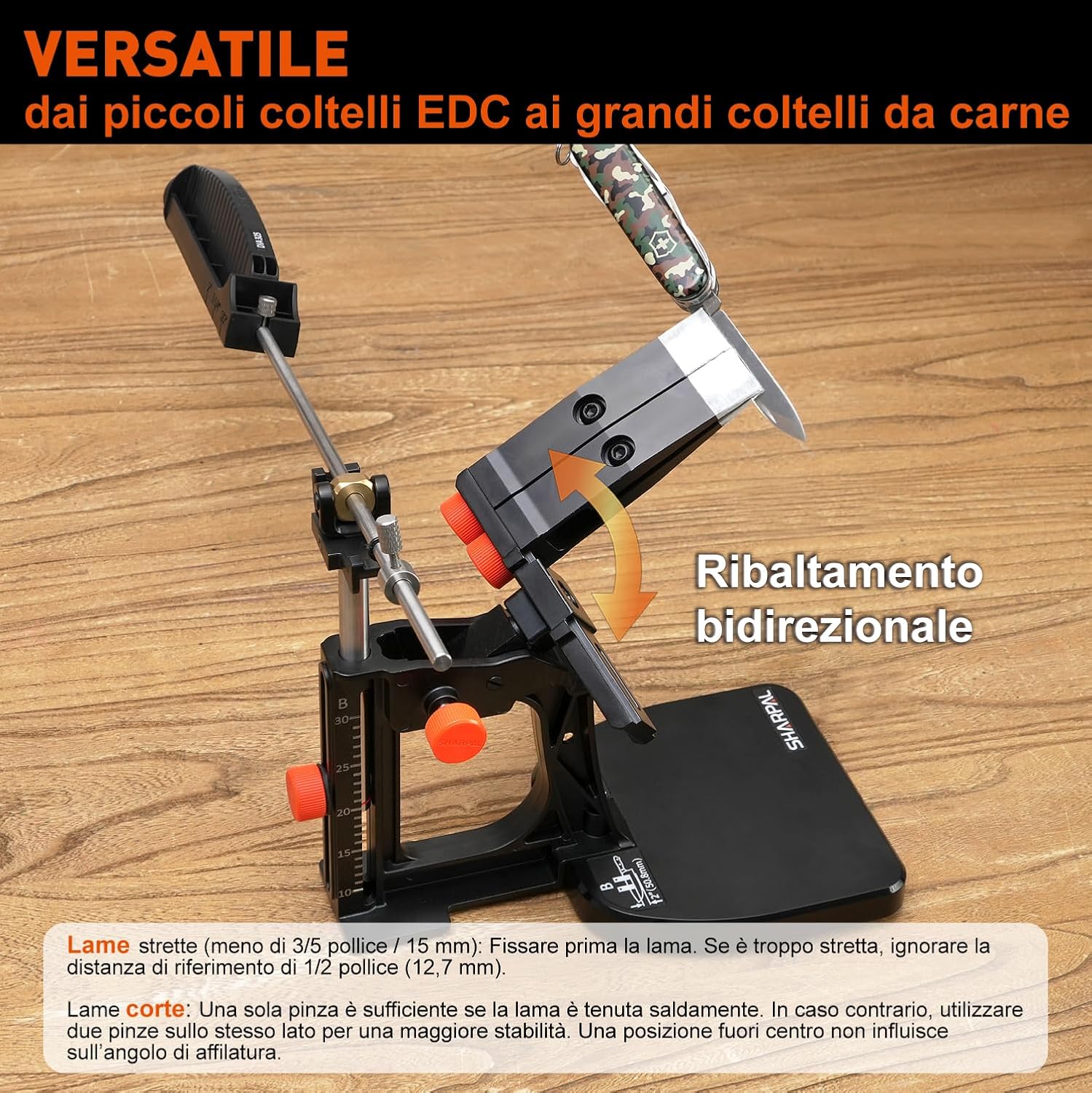 Sharpal 202H Affilacoltelli Professionale Angolo Regolabile - immagine 5