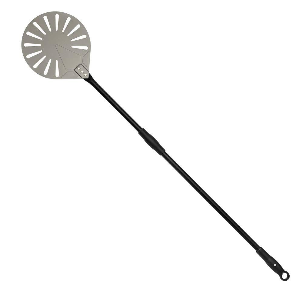 Karboby Pala per Pizza Perforata 23 cm, Alluminio Anodizzato