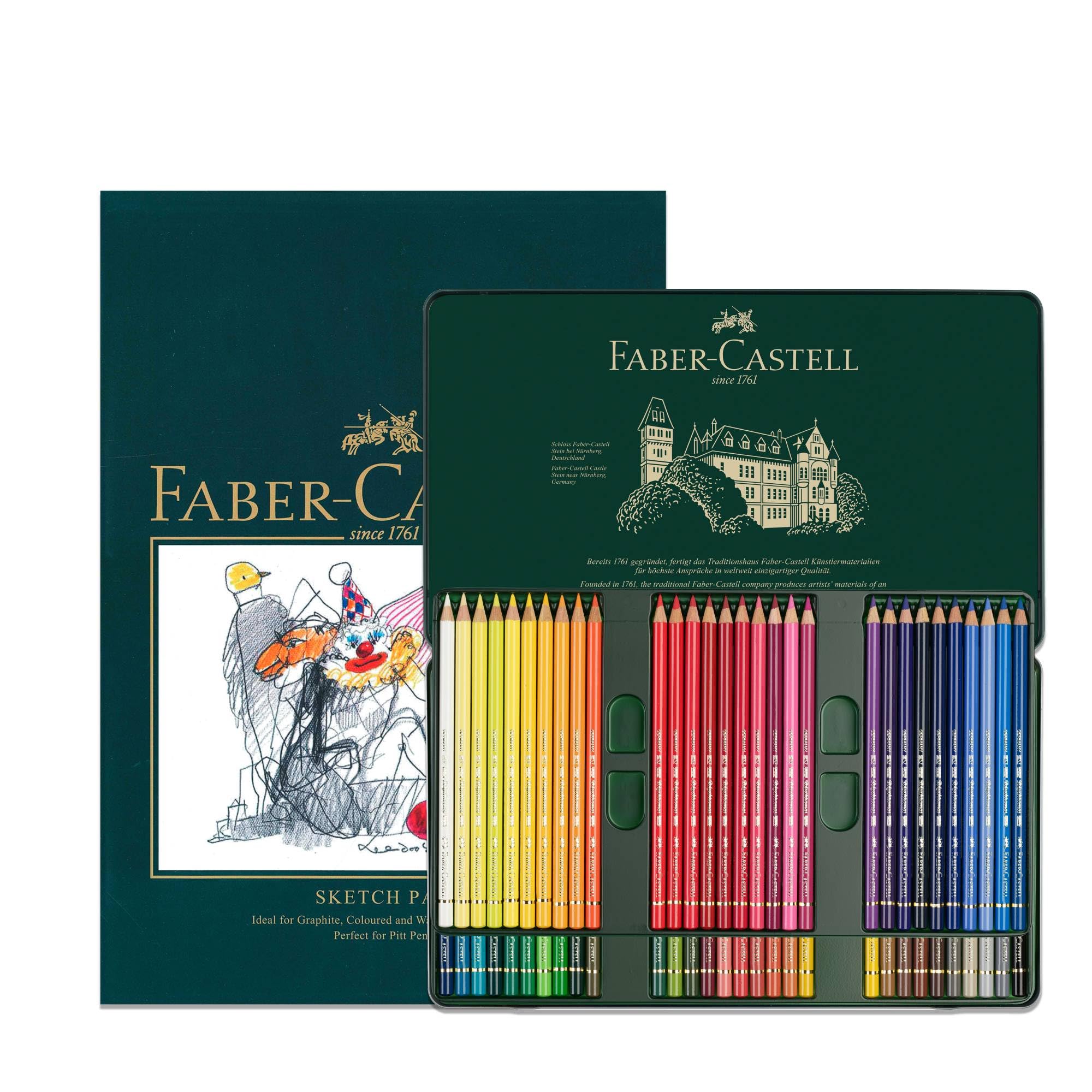 Faber-castell Blocco Disegno A4 e 60 Matite Polychromos