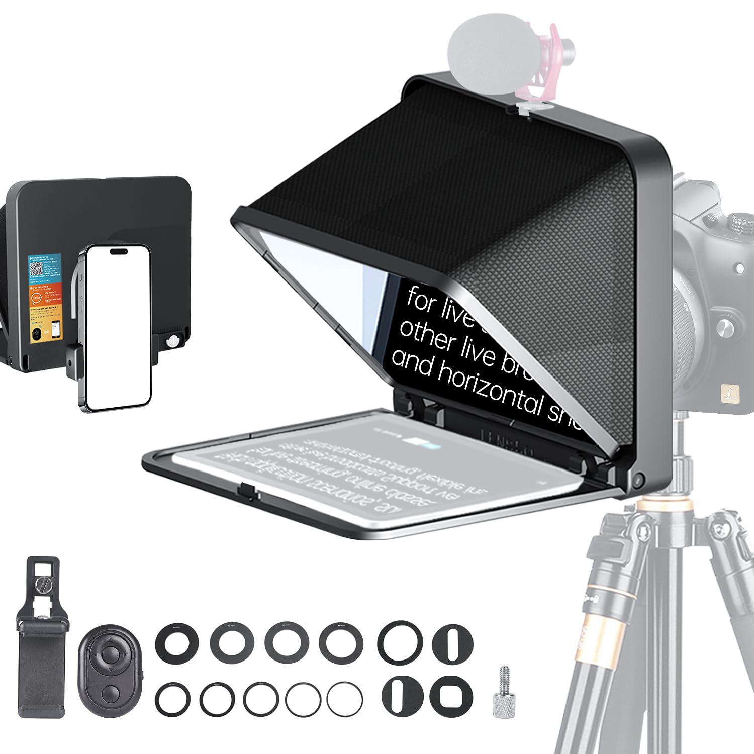 Lensgo TC7 8" Teleprompter per iPad Tablet Smartphone DSLR