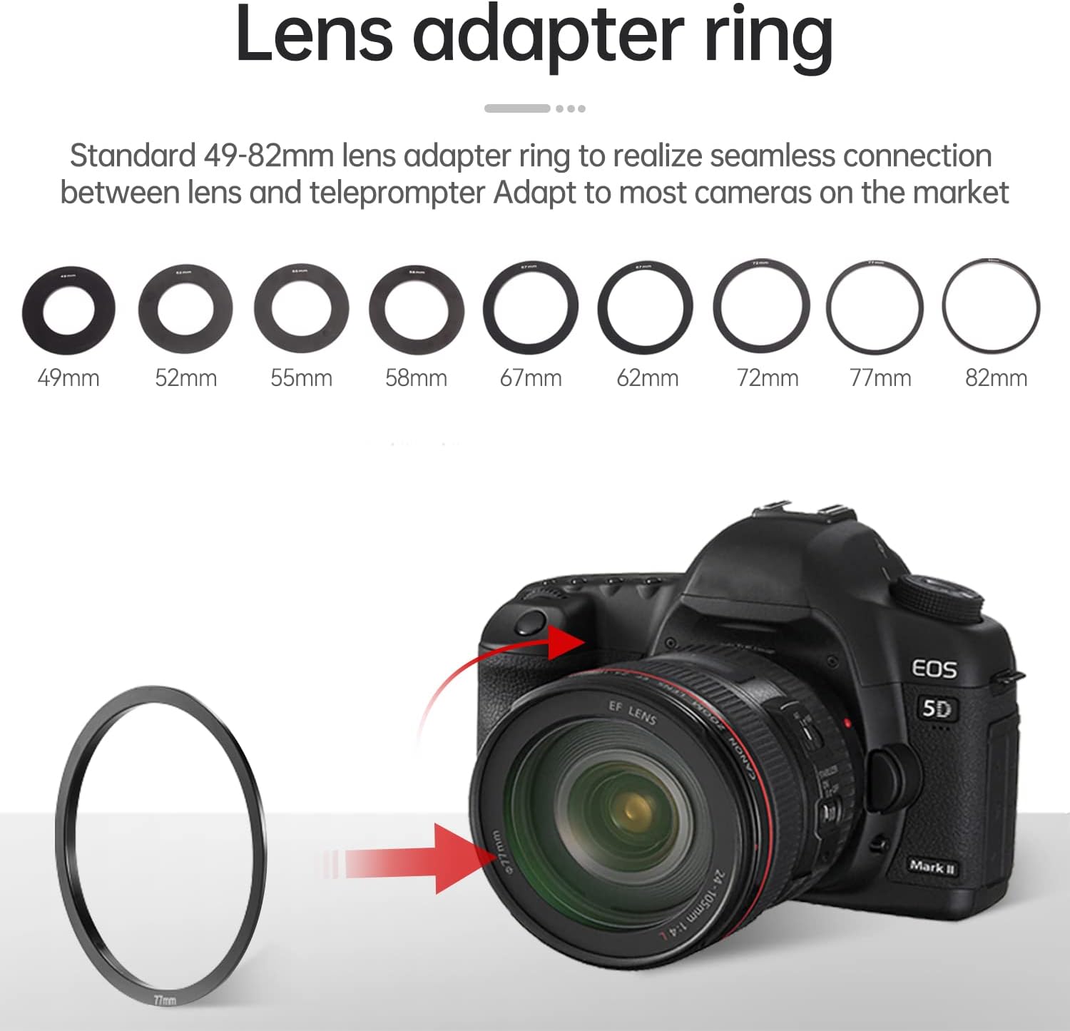 Lensgo TC7 8" Teleprompter per iPad Tablet Smartphone DSLR - immagine 4