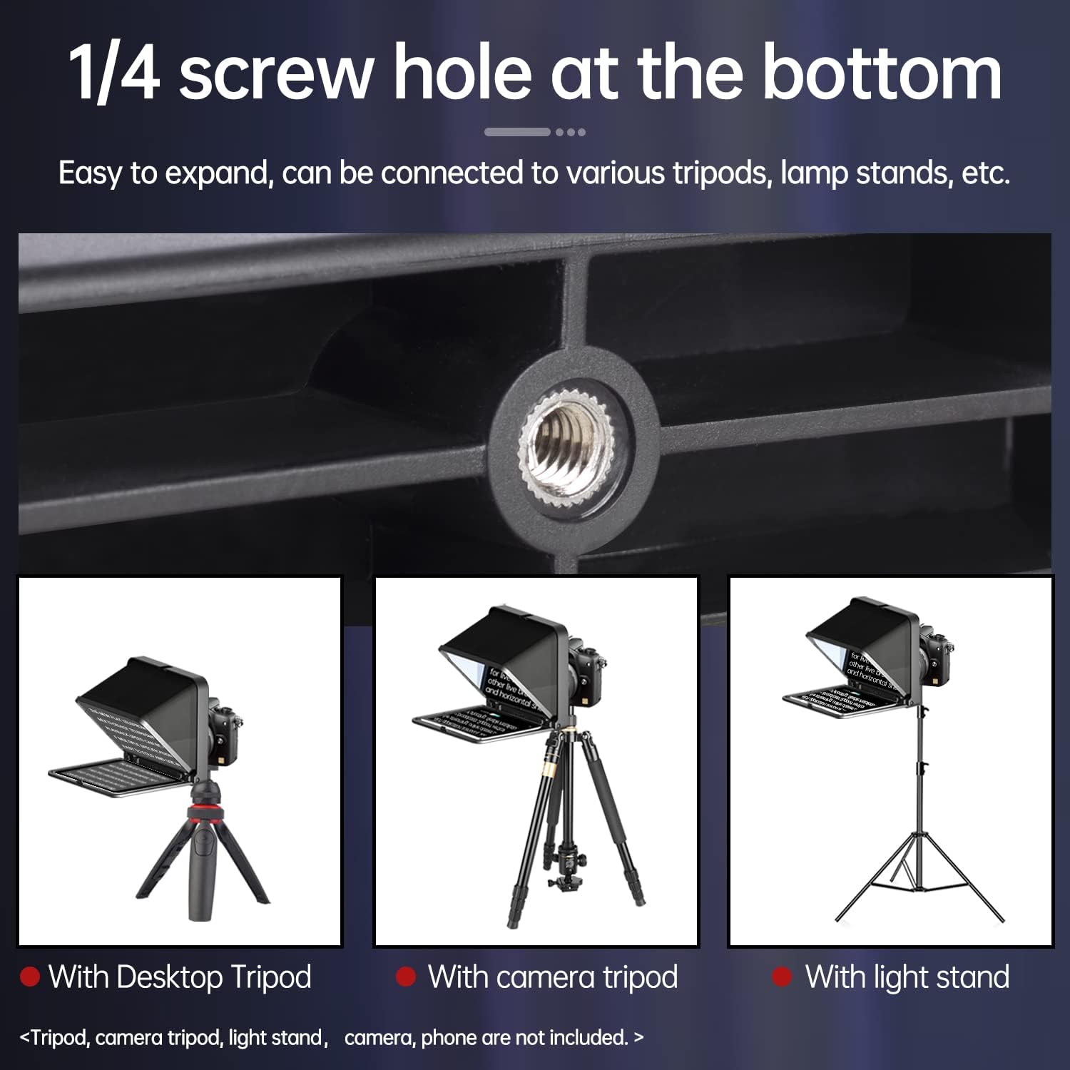 Lensgo TC7 8" Teleprompter per iPad Tablet Smartphone DSLR - immagine 5
