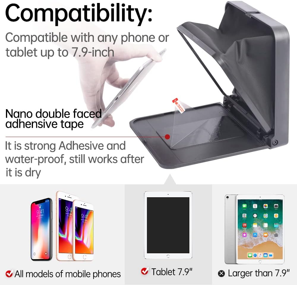 Lensgo TC7 8" Teleprompter per iPad Tablet Smartphone DSLR - immagine 8