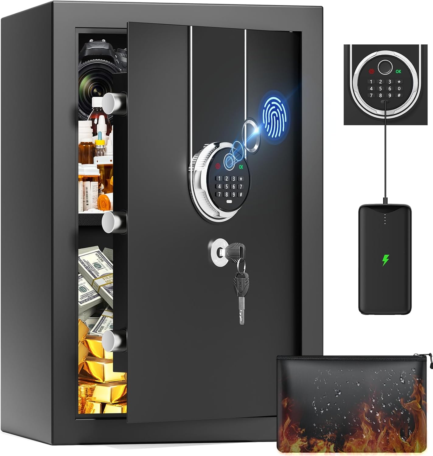 Tiskgg Cassaforte Ignifuga Digitale 67L - immagine 1